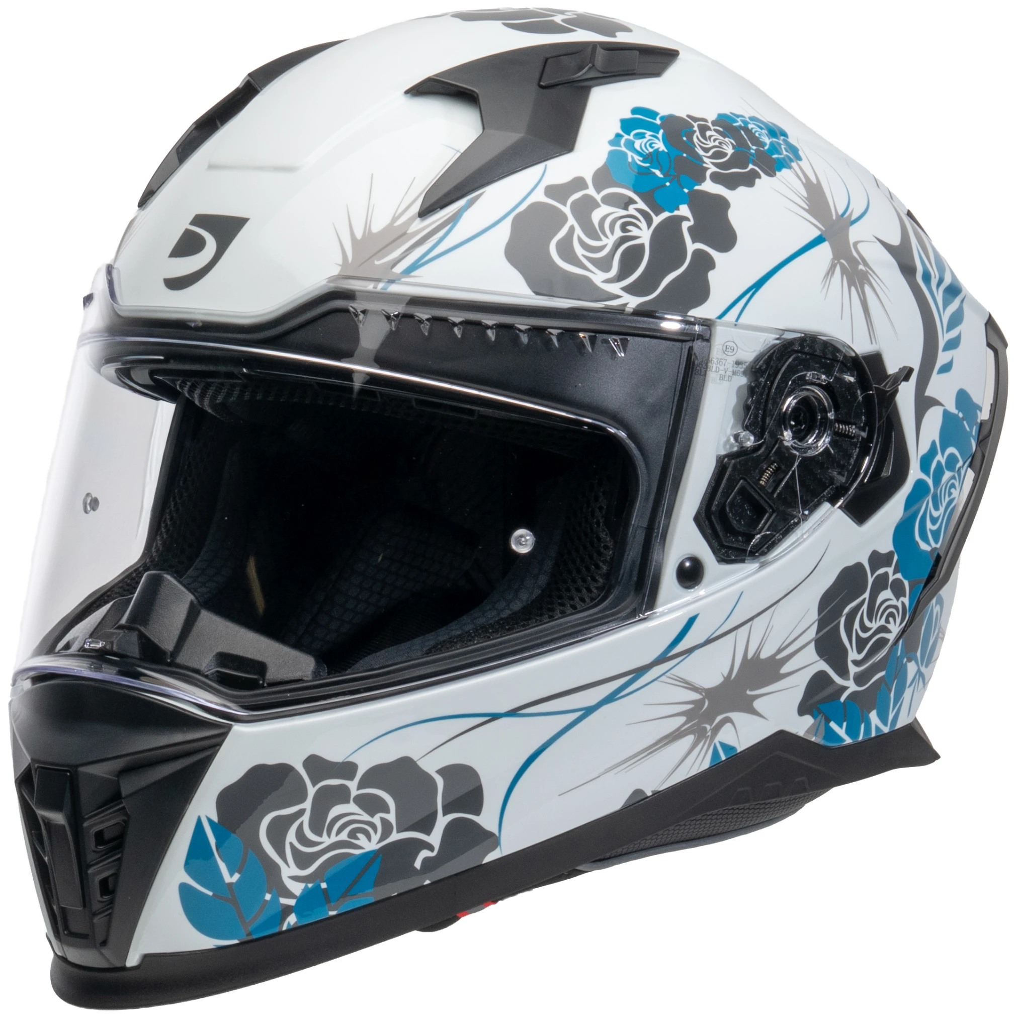 DXR Helmets DXR Eros - Feline White / Blue