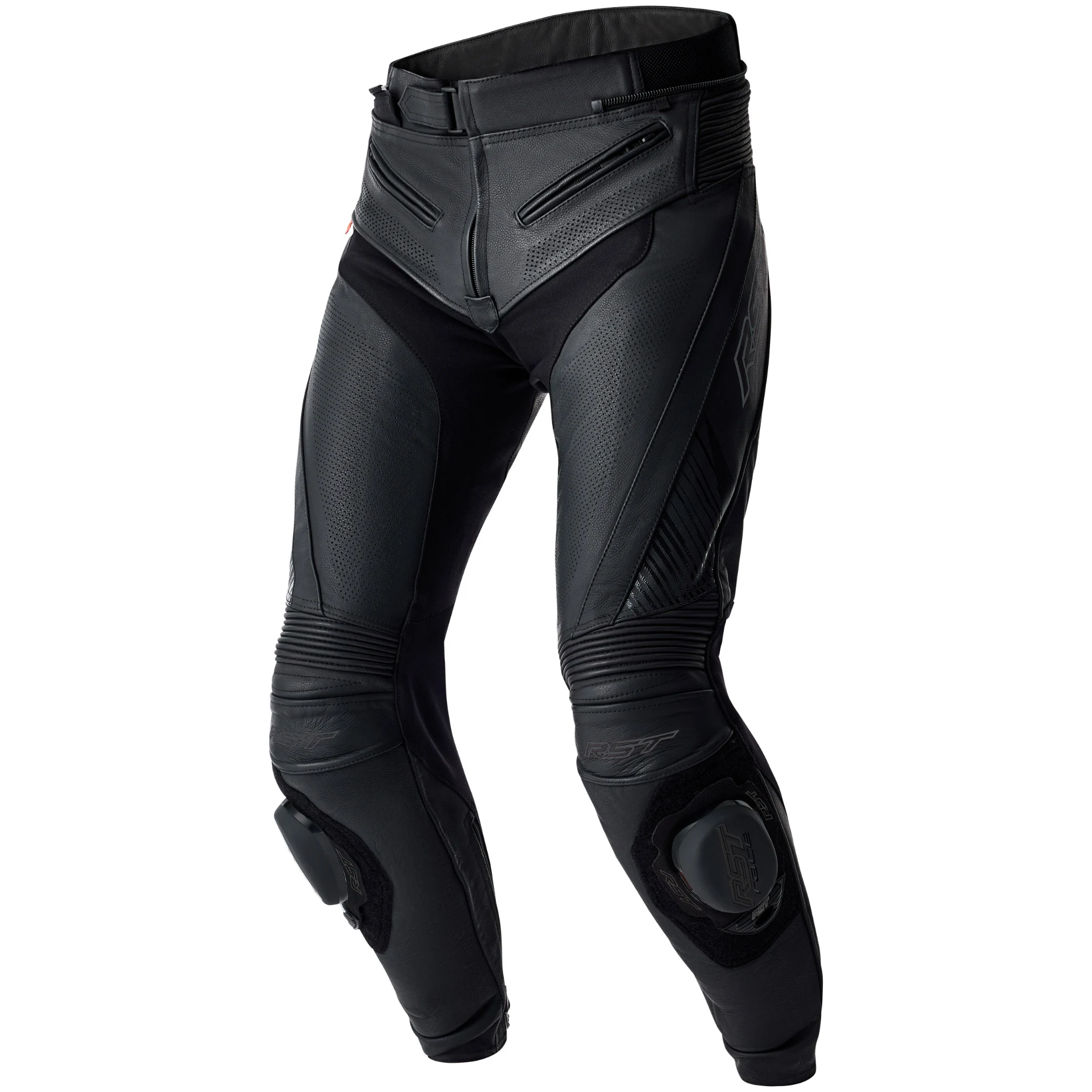 RST RST Tractech Evo D3O Leather Trousers - Black / Black