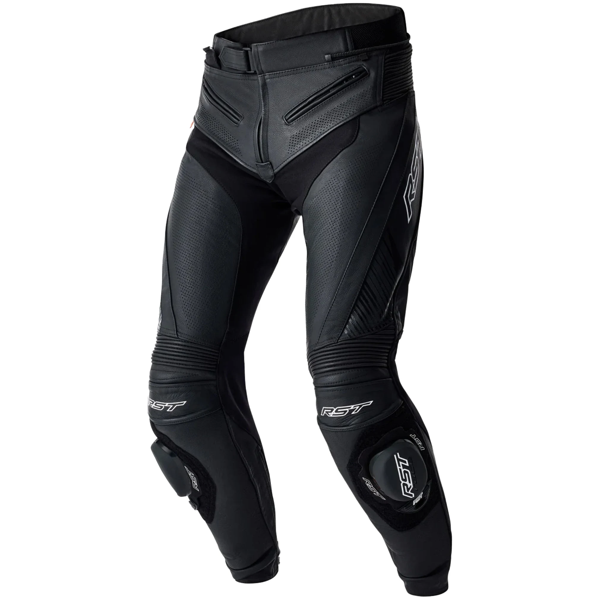 RST RST Tractech Evo D3O Leather Trousers - Black / White