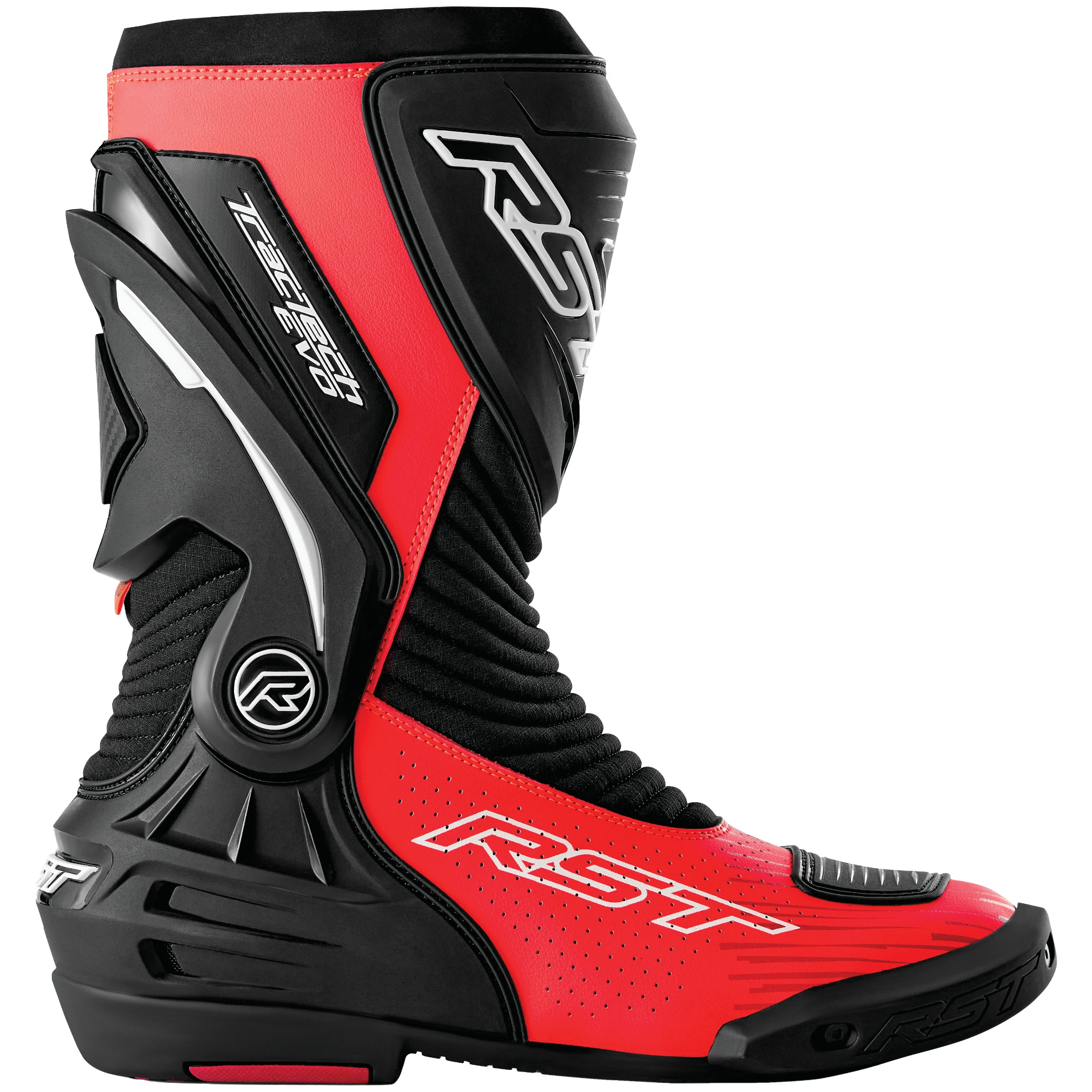 RST RST Tractech Evo D3O Boots - Black / Fluo Red