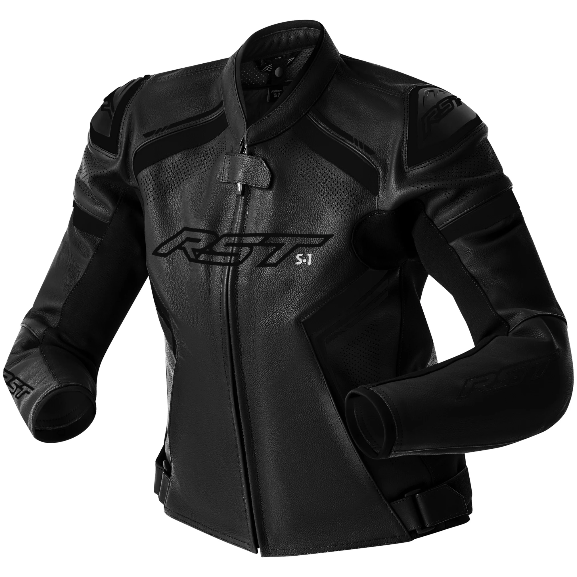 RST RST Ladies S1 D3O Leather Jacket - Black / Black