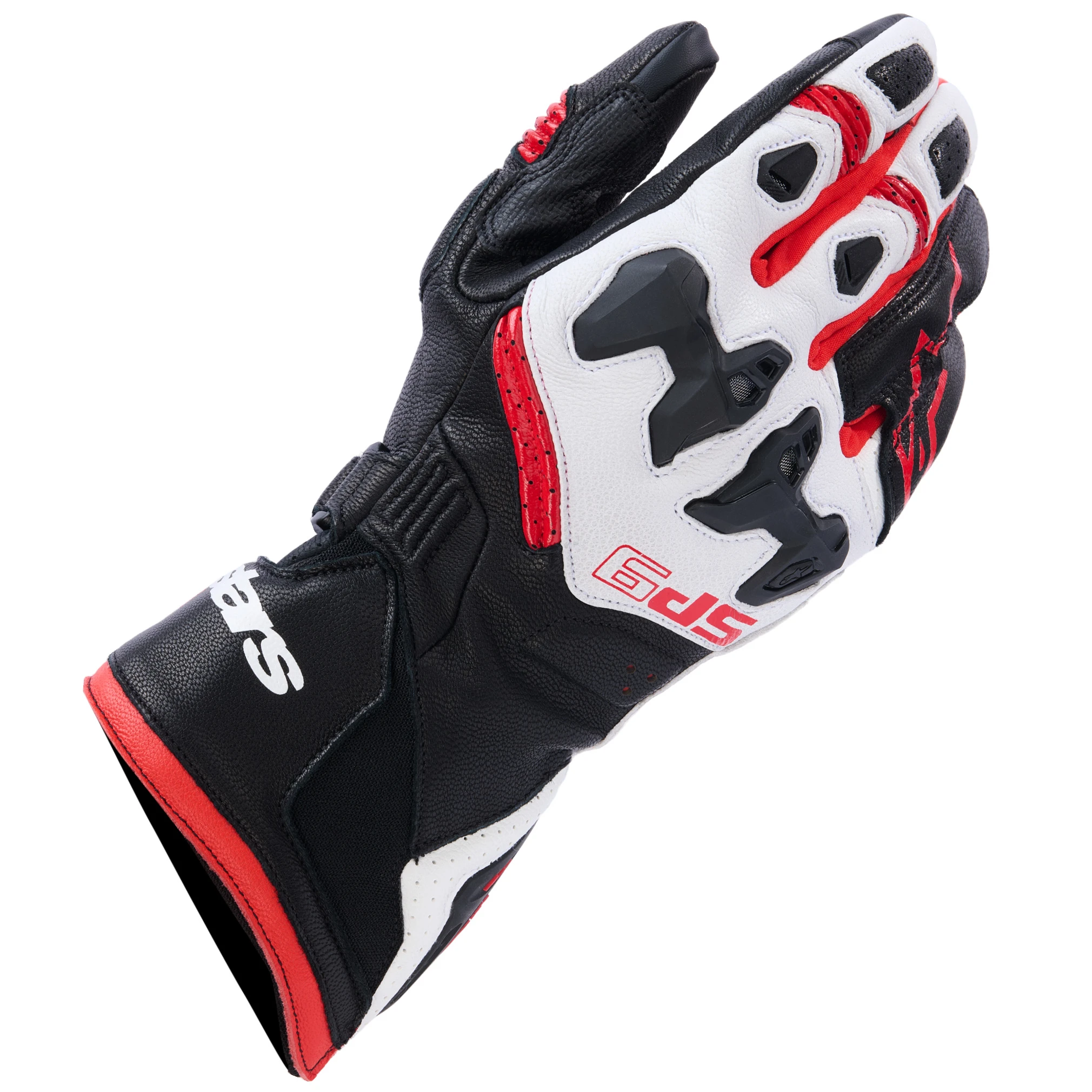 Alpinestars Alpinestars SP-9 Gloves - Black / White / Bright Red
