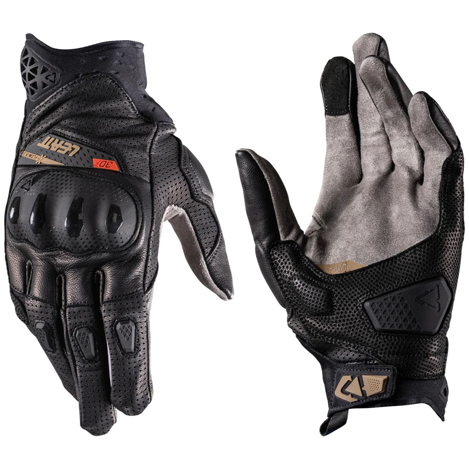 Leatt Leatt ADV 8.5 X-Flow Short Gloves - Stealth Black / Grey