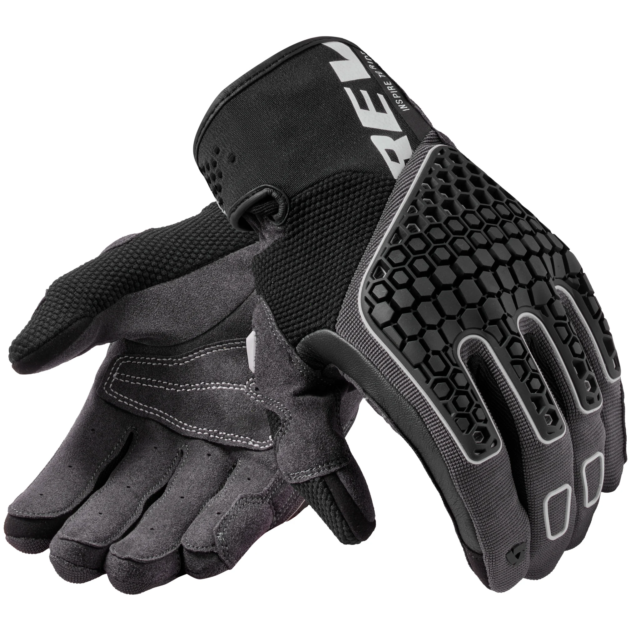 Rev'it Rev'it Mangrove 2 Textile Gloves - Black / Grey