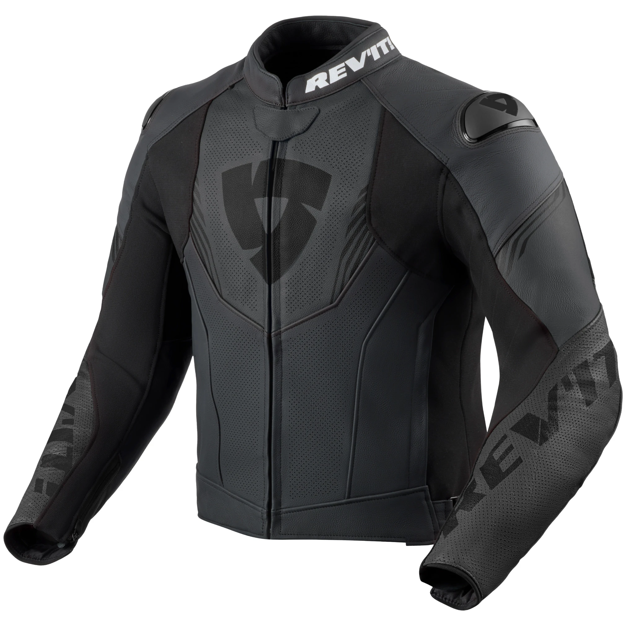 Rev'it Rev'it Argon 3 Leather Jacket - Black / Anthracite