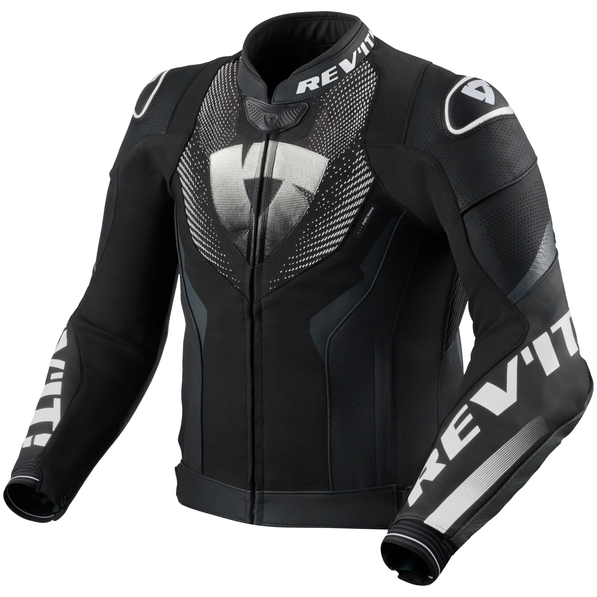 Rev'it Rev'it Hyperspeed 3 Air Leather Jacket - Black / White