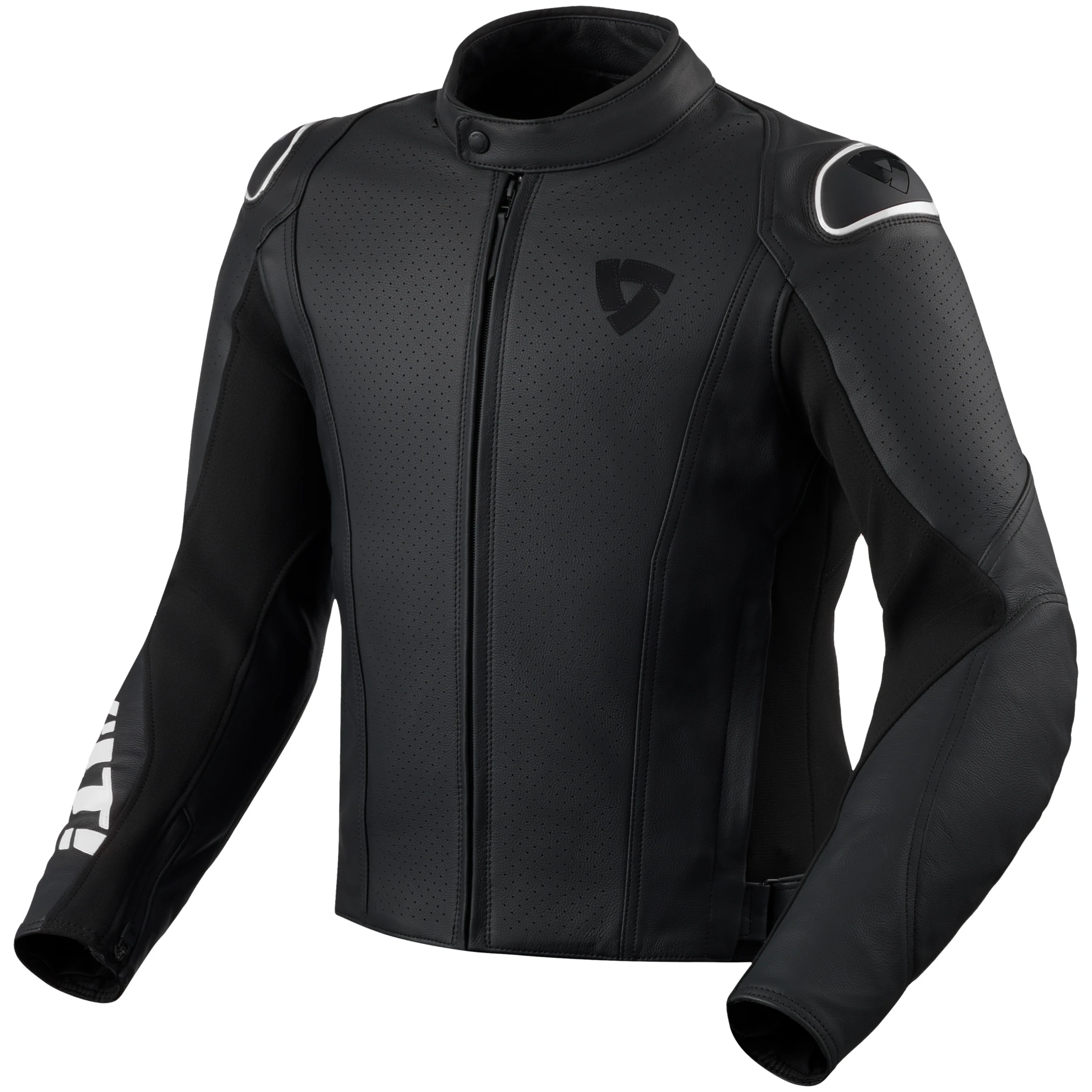 Rev'it Rev'it Quadratic Leather Jacket - Black / White