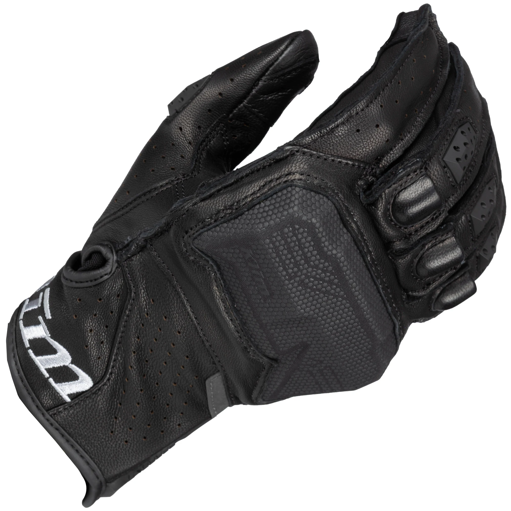 Klim Klim Badlands Aero Pro V4 Short Leather Gloves - Stealth Black
