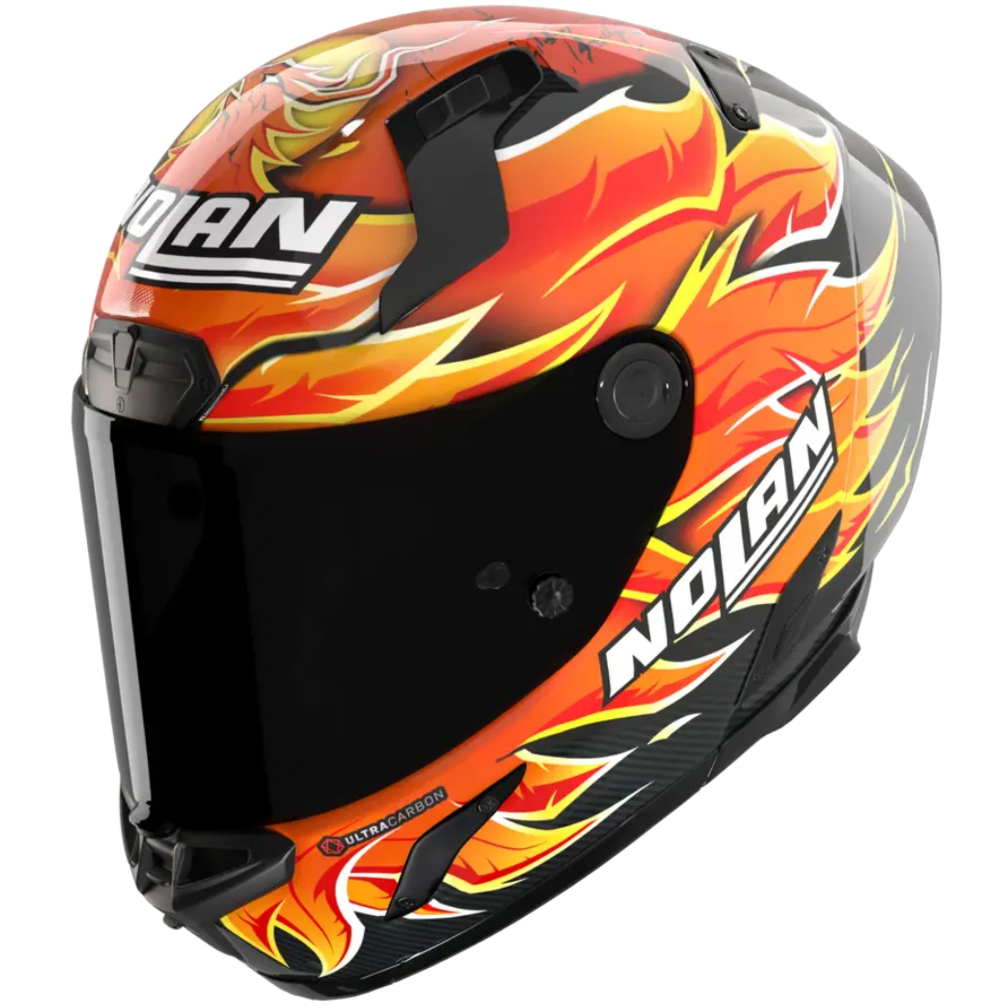 Nolan Nolan X-804 RS Ultra Carbon Replica Iannone - Carbon / Red / Orange / Yellow
