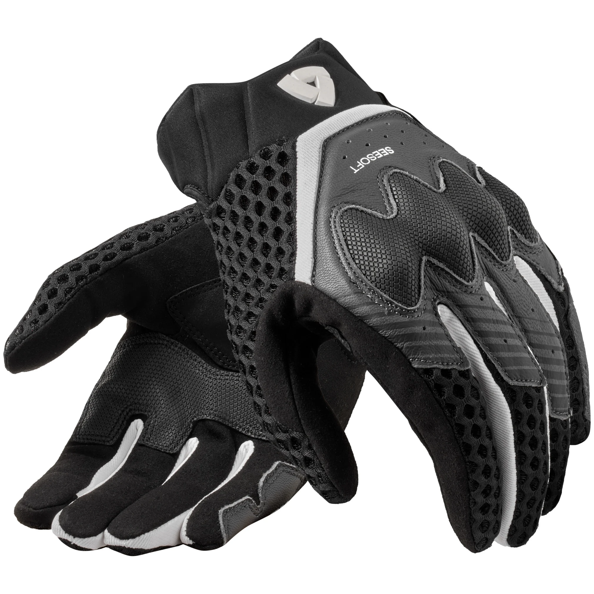 Rev'it Rev'it Veloz Leather Gloves - Black / White