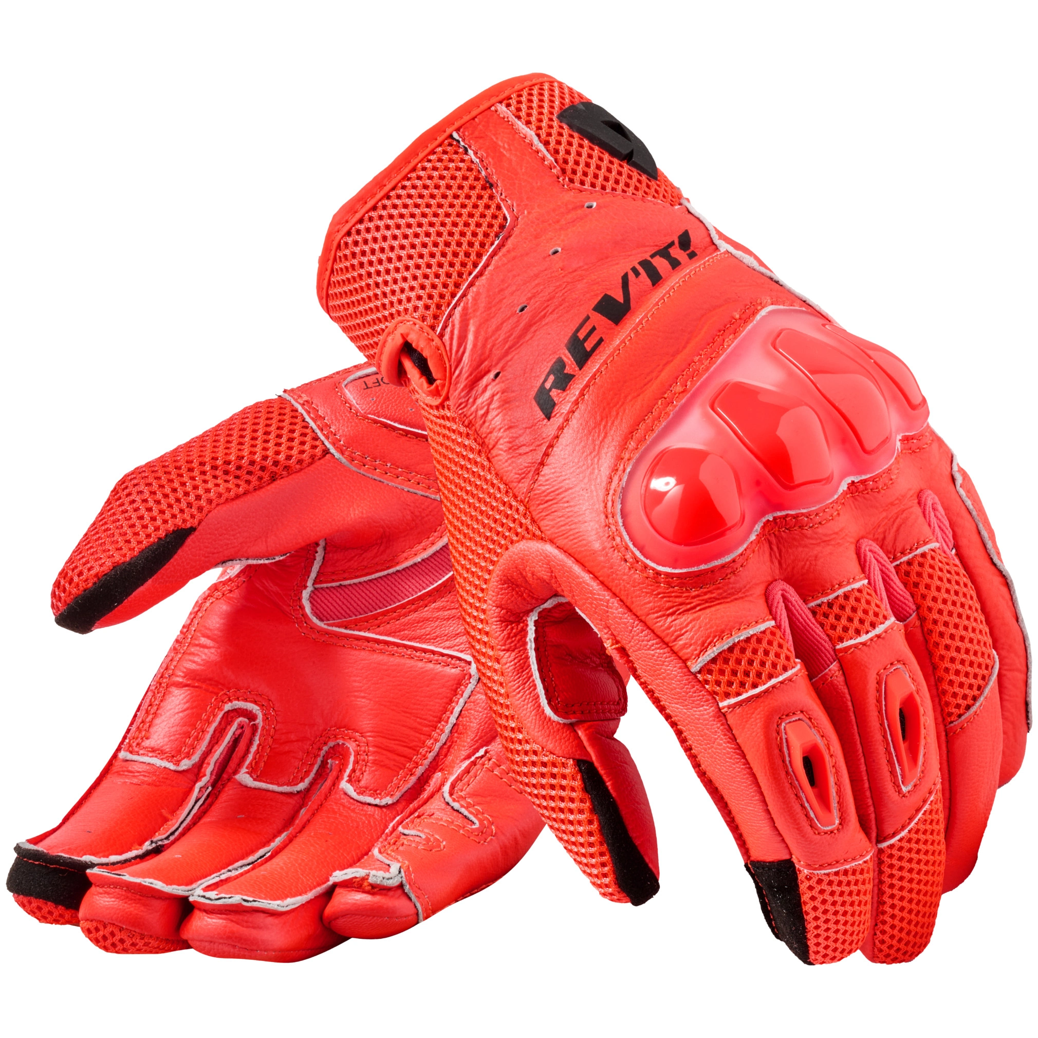 Rev'it Rev'it Ritmo Leather Gloves - Neon Red / Red
