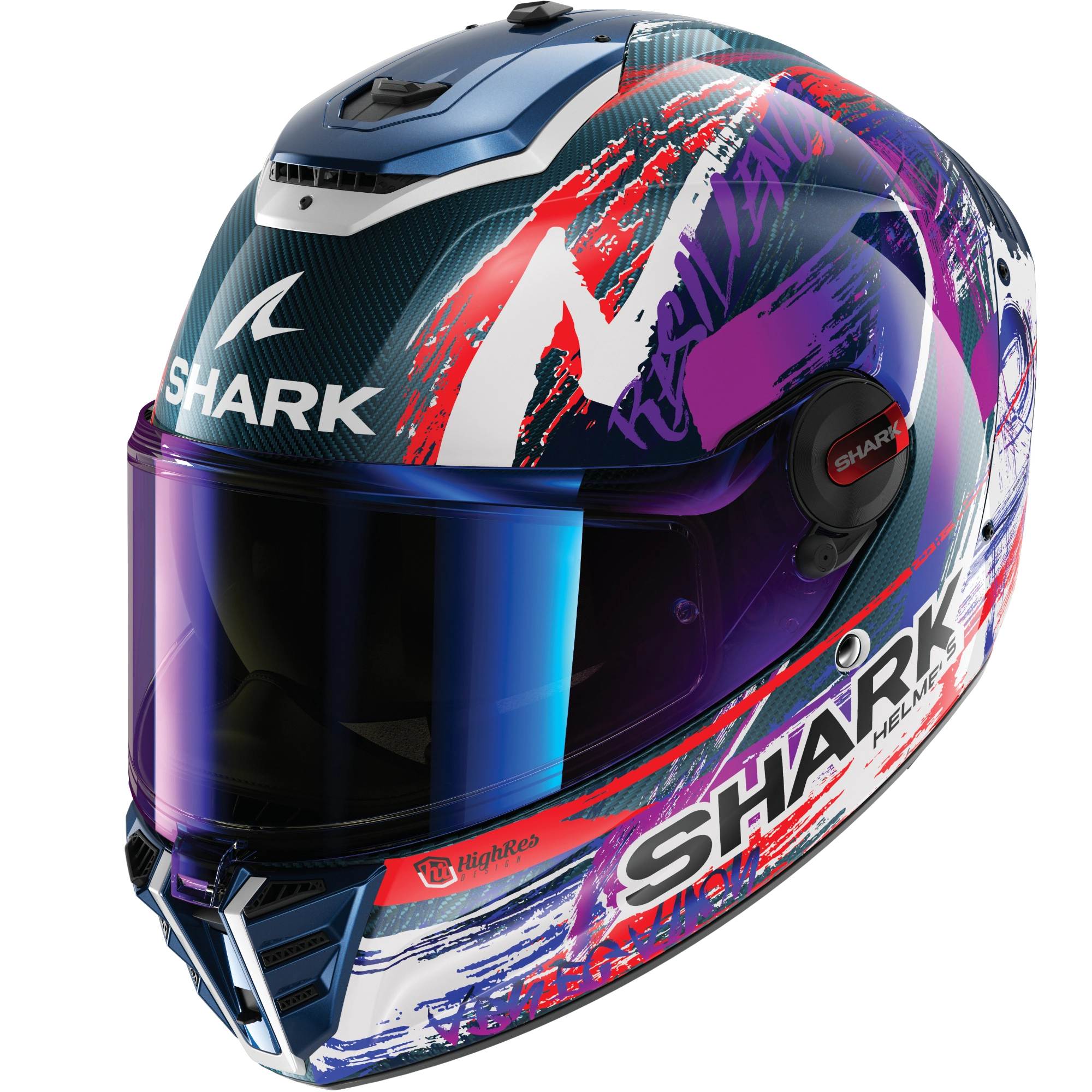 Shark Shark Spartan RS Carbon - Zarco Signature Black / White / Violet / Red