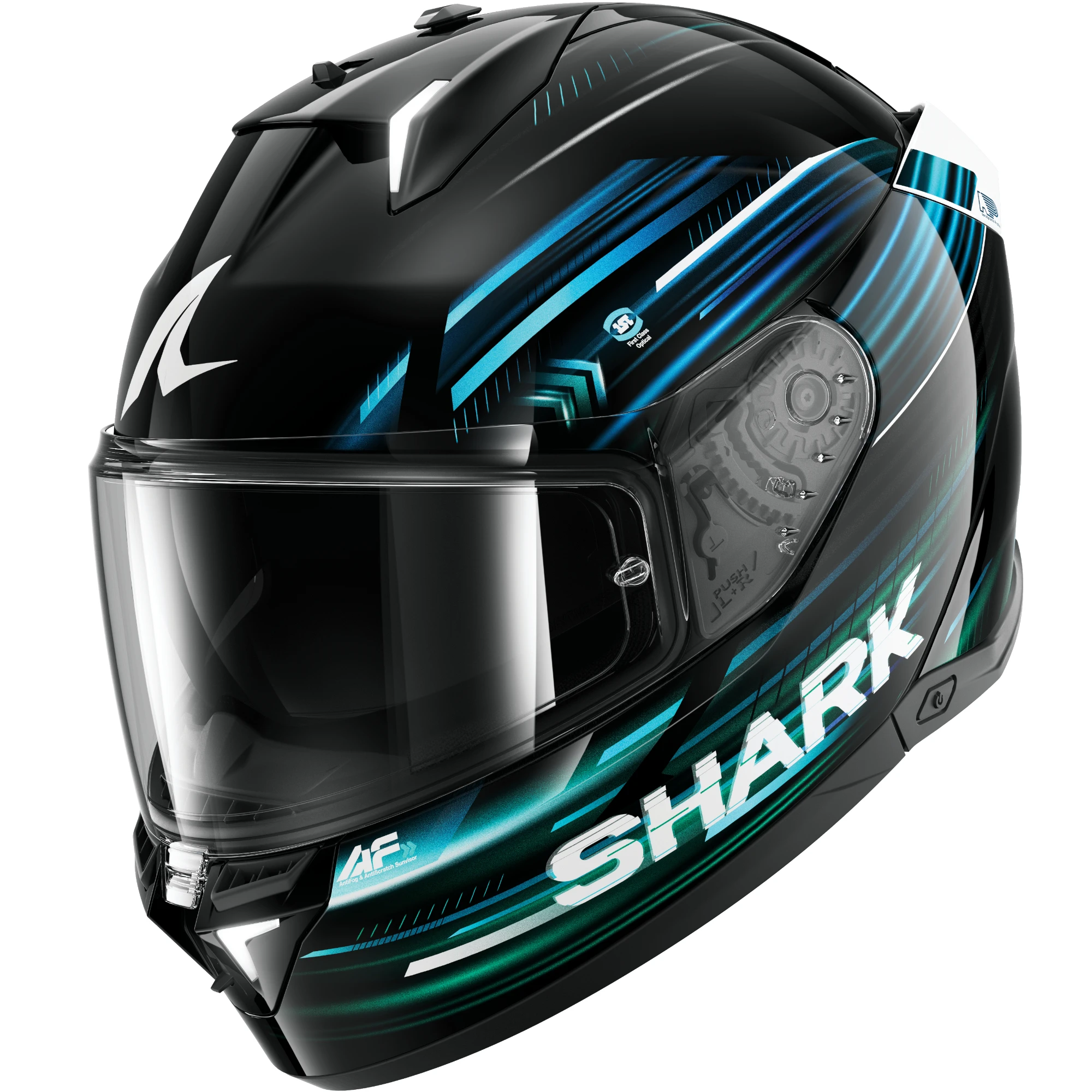Shark Shark Skwal i3 - Light-Blur Black / Blue / Green