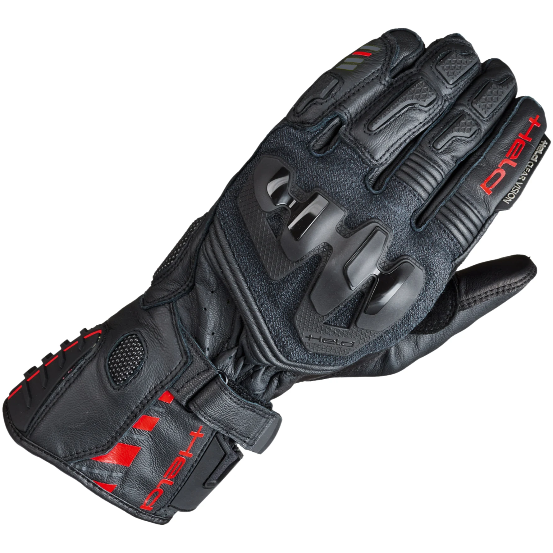 Held Held Evo Thrux 3 Leather Gloves - Black / Red