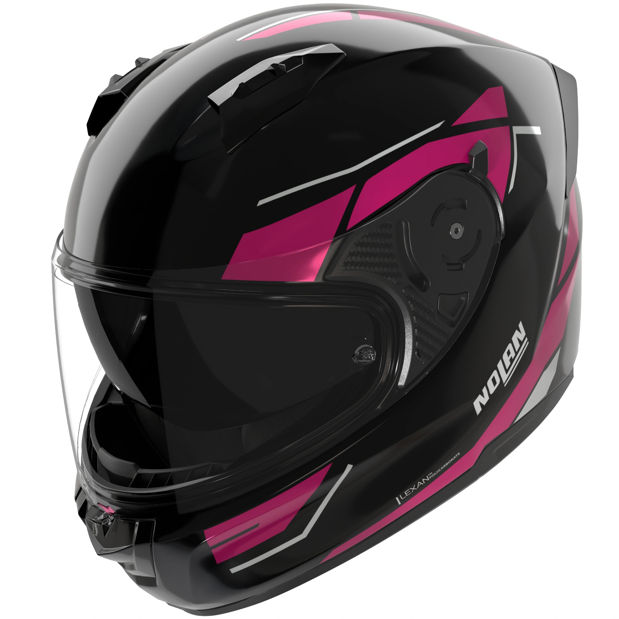 Nolan Nolan N60-6 Sincrono - Black / Fucsia / Metal Grey