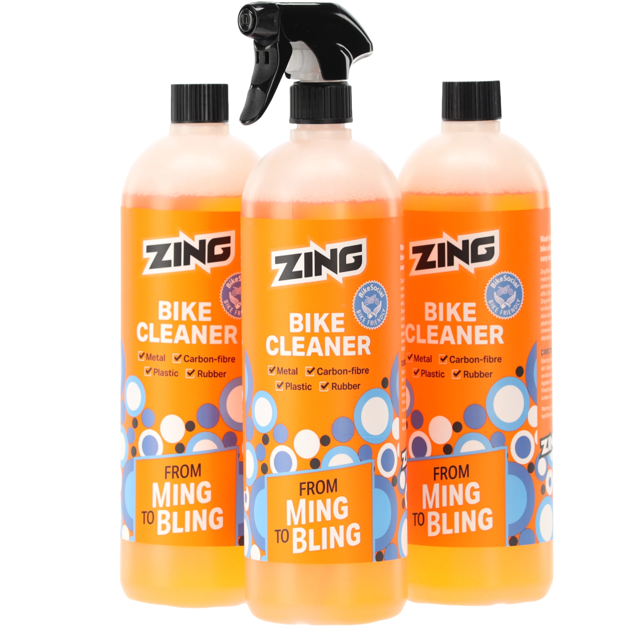 Zing Zing Bike Cleaner - 3 x 1-Litre Pack