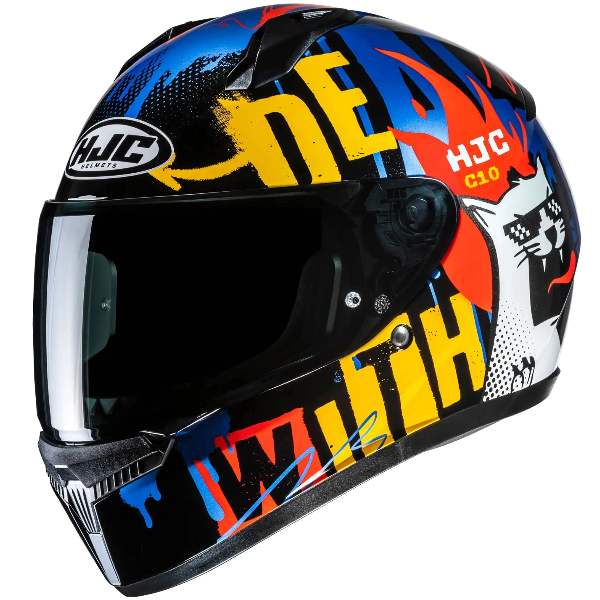 HJC HJC C10 - Fop Blue / Fluo White