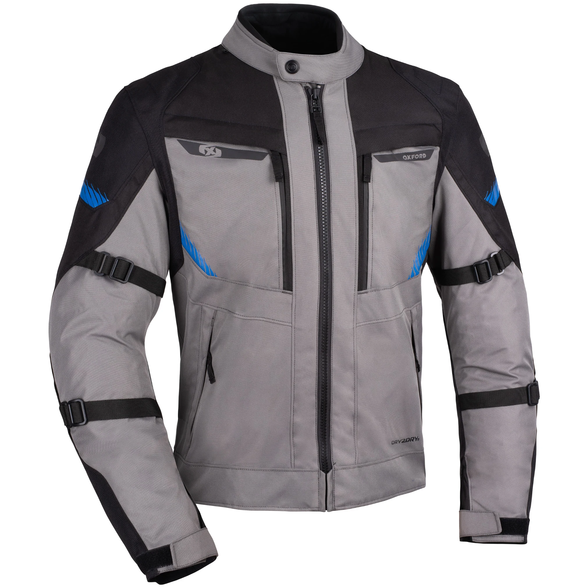 Oxford Clothing Oxford Toronto 1.0 Dry2Dry Textile Jacket - Black / Grey / Blue