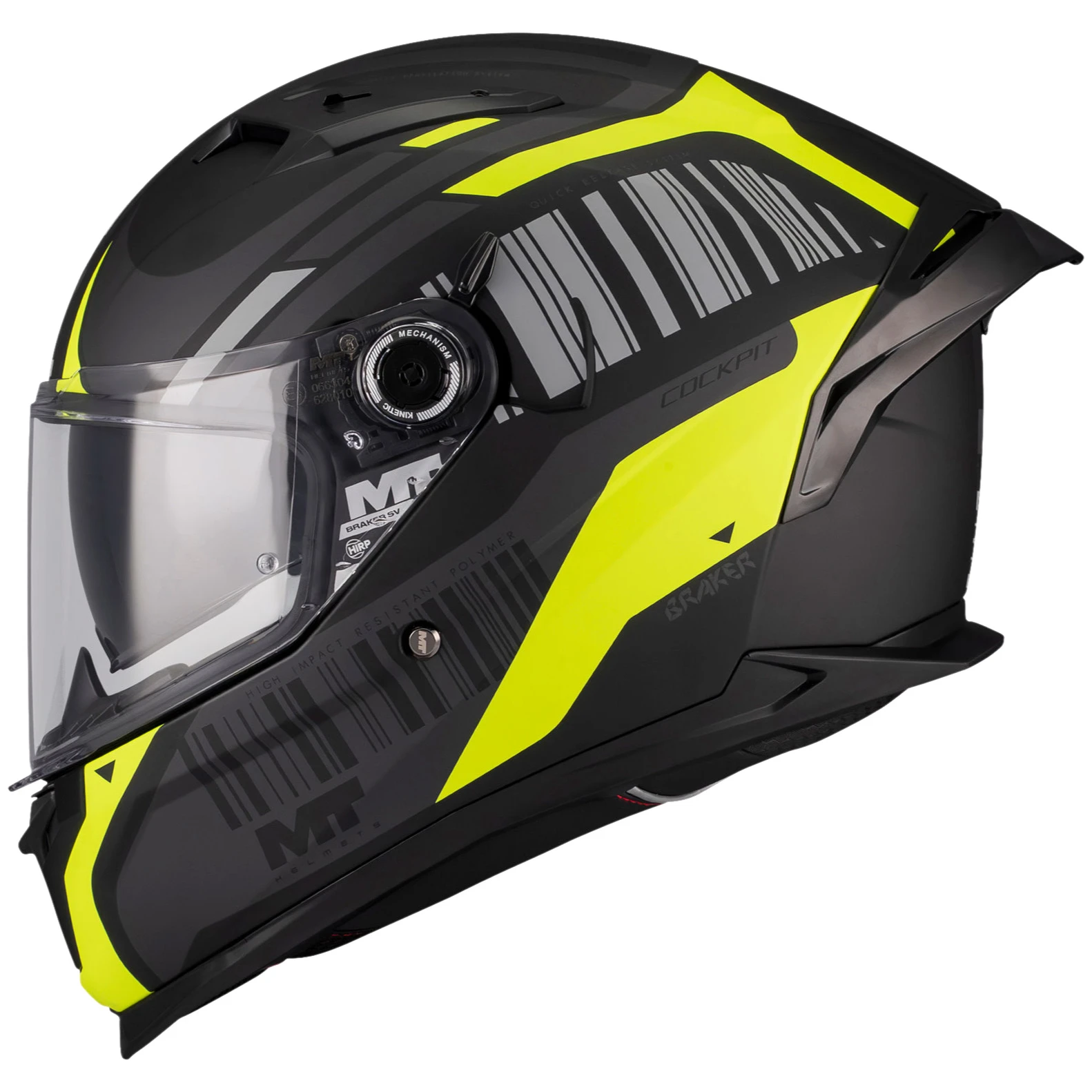 MT MT Braker SV - Cockpit Matt Black Fluo
