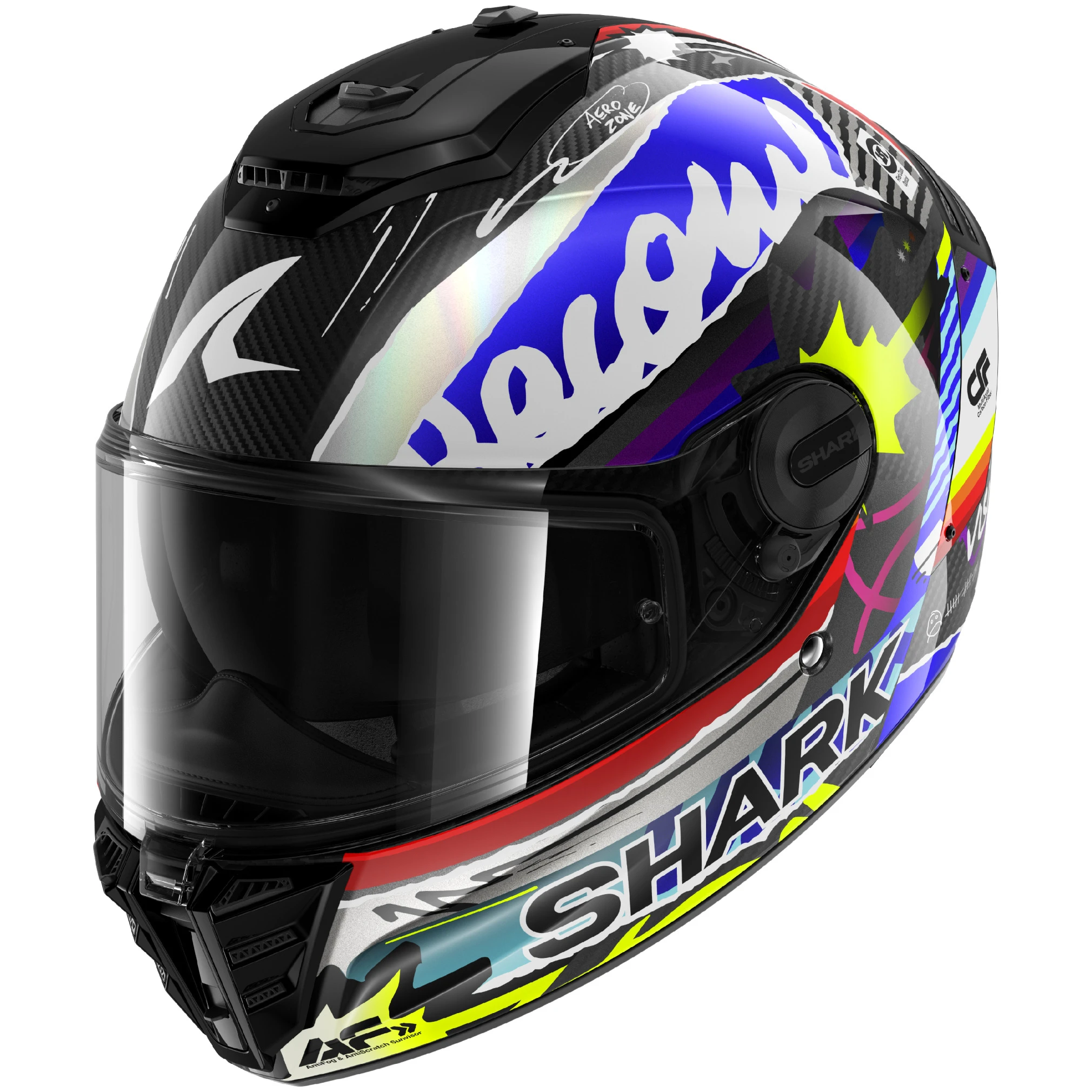 Shark Shark Spartan RS Carbon - Streetrush Carbon / Blue / Yellow / White