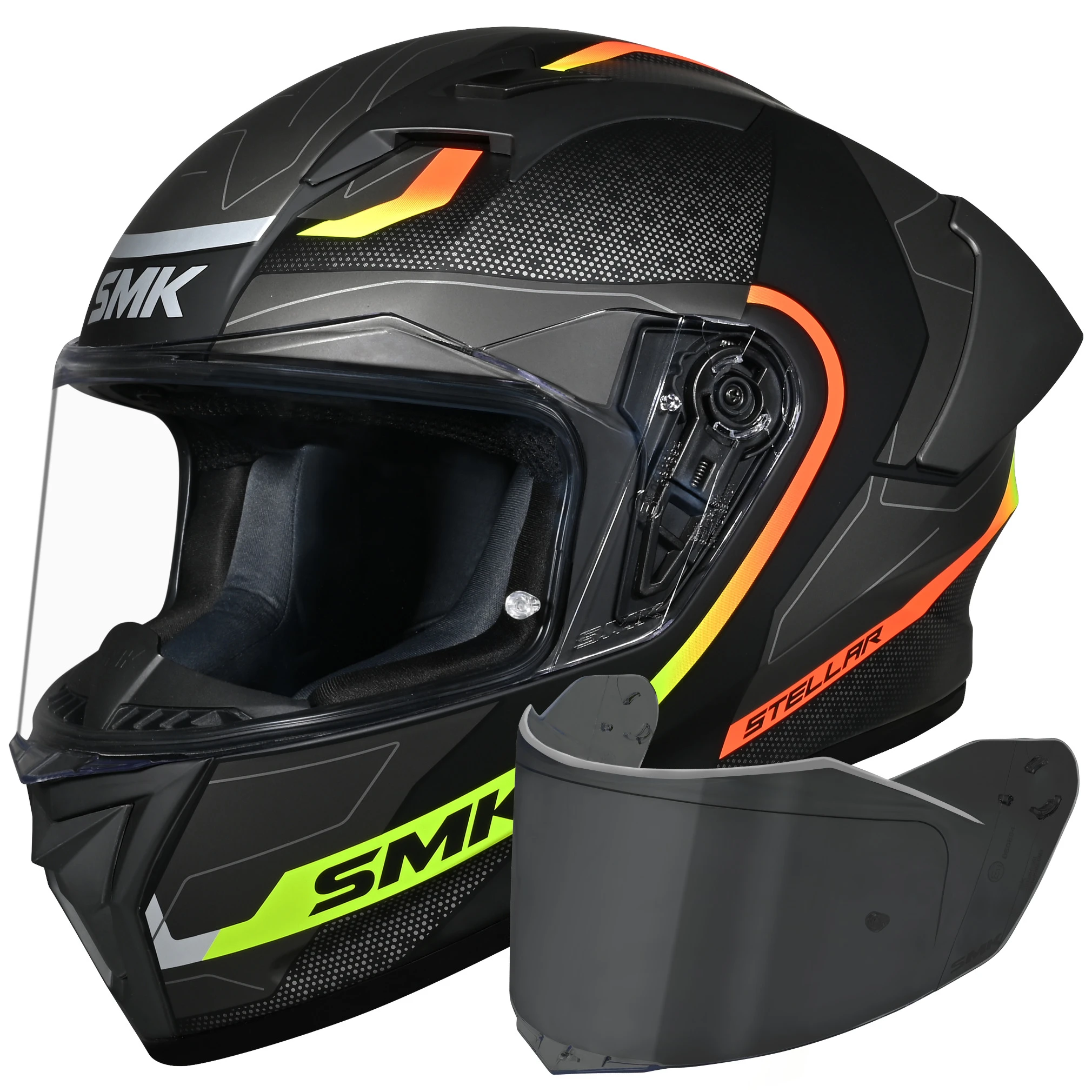 SMK SMK Stellar Sport - Flight Matt Black / Grey / Yellow