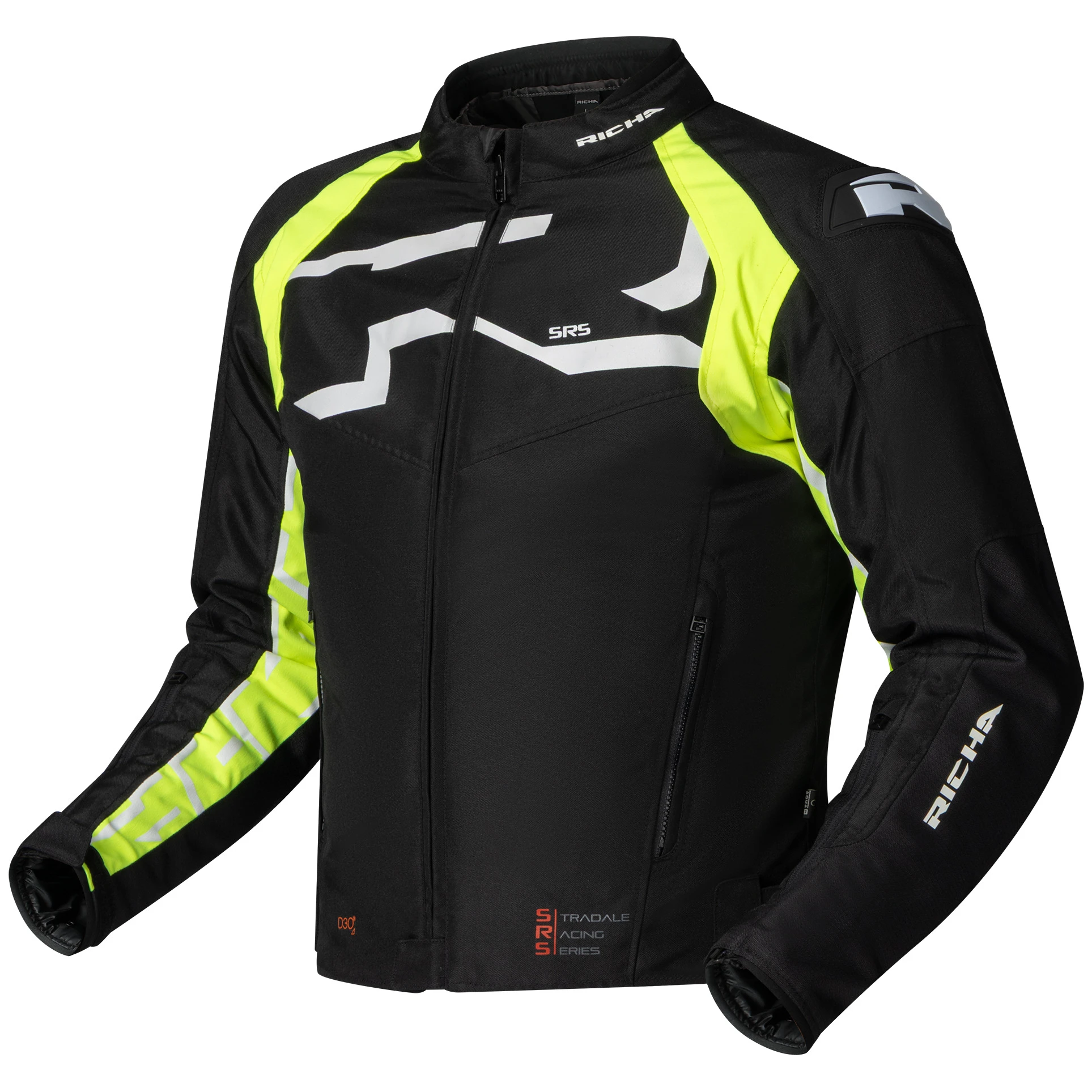 Richa Richa Stradale Textile Waterproof Jacket - Black / Fluo Yellow