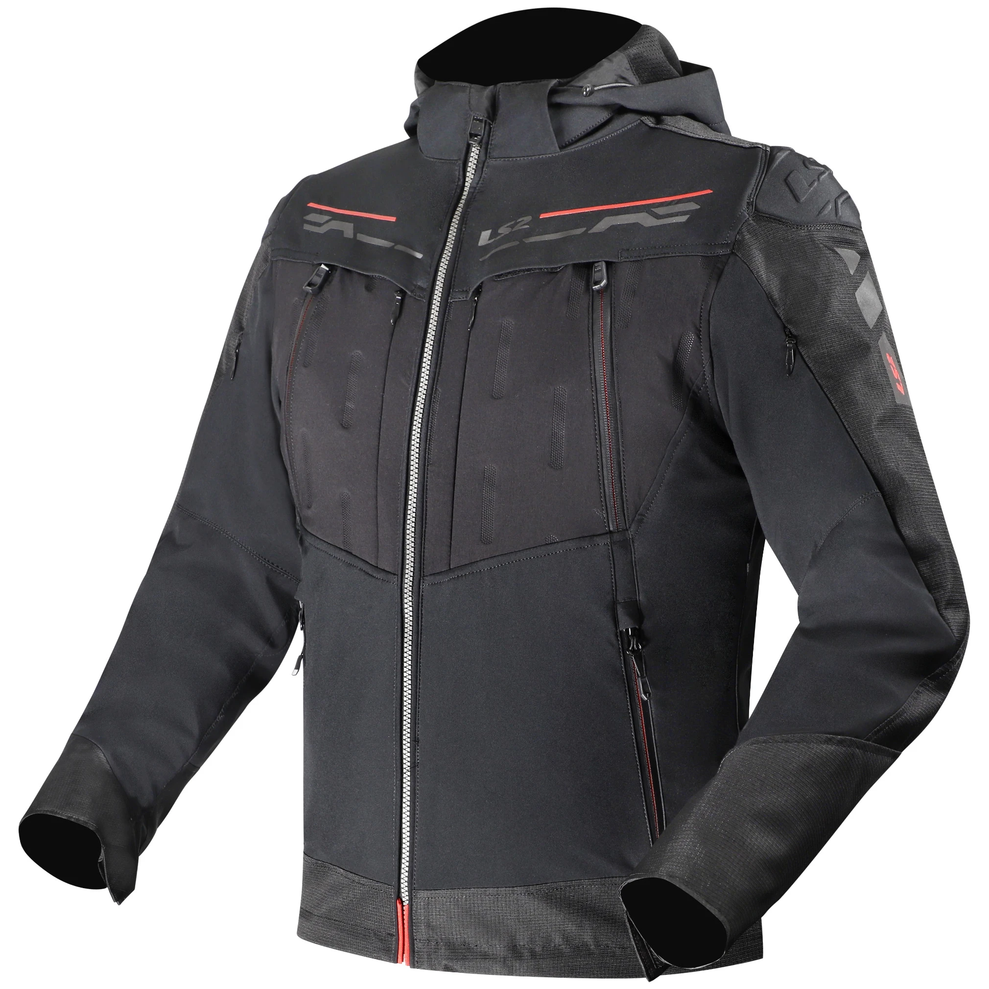 LS2 LS2 Zirconium Evo Textile Jacket - Black / Red
