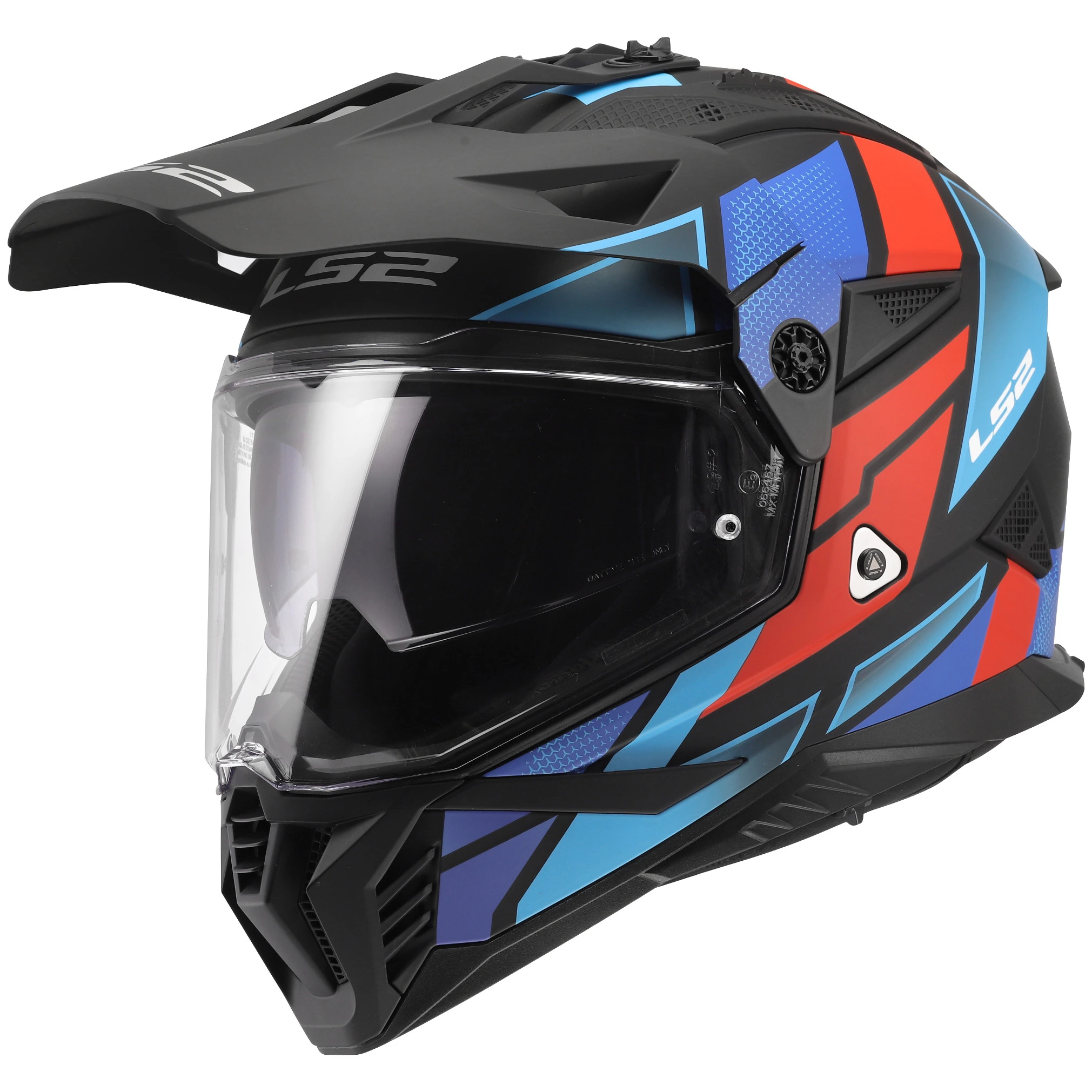 LS2 LS2 Pioneer II - Block Matt Black / Red / Blue