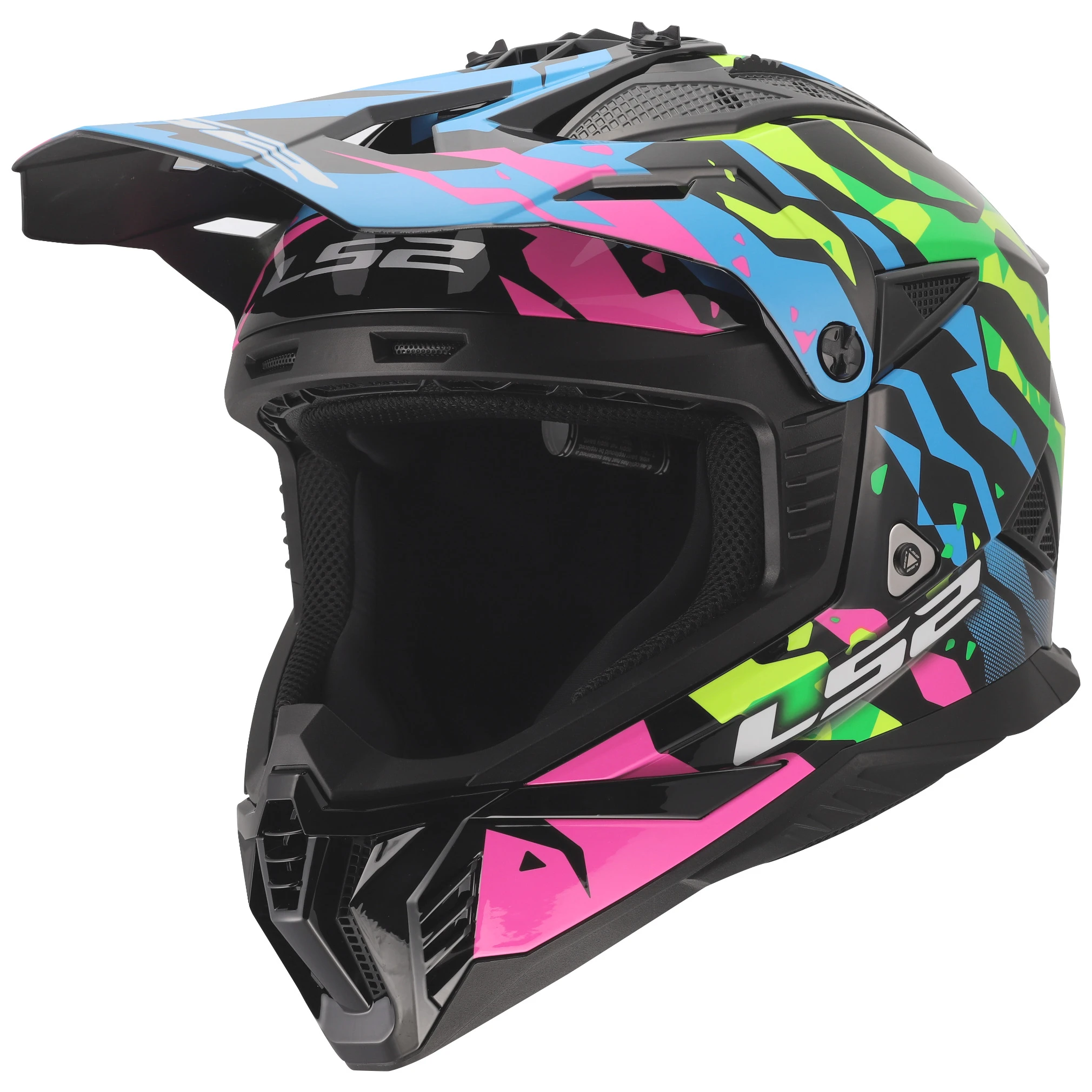 LS2 LS2 Fast II - Grotesk Blue / Pink / Green