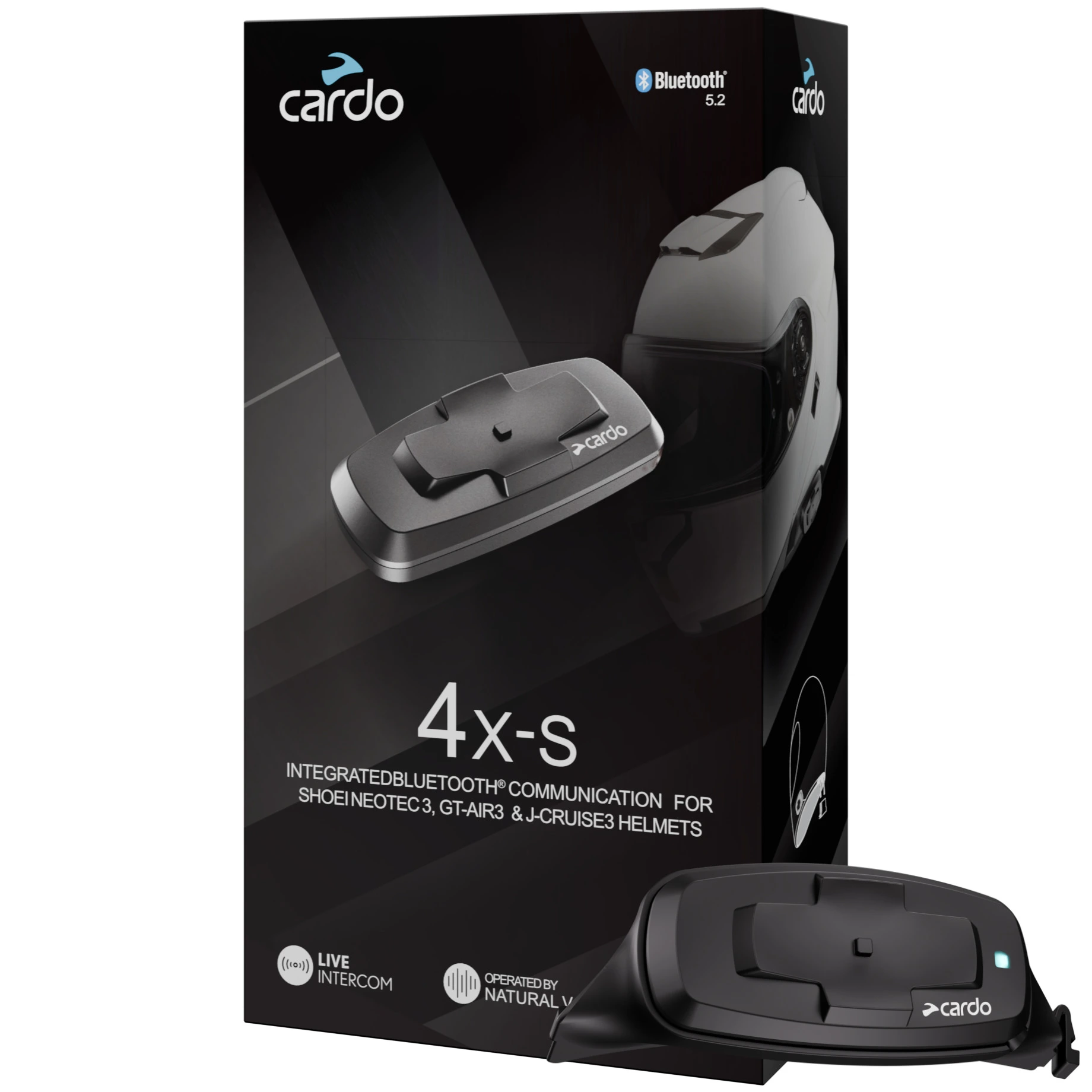 Cardo Cardo 4X-S Shoei GT-Air 3 / Neotec 3 / J-Cruise 3 Intercom - Single