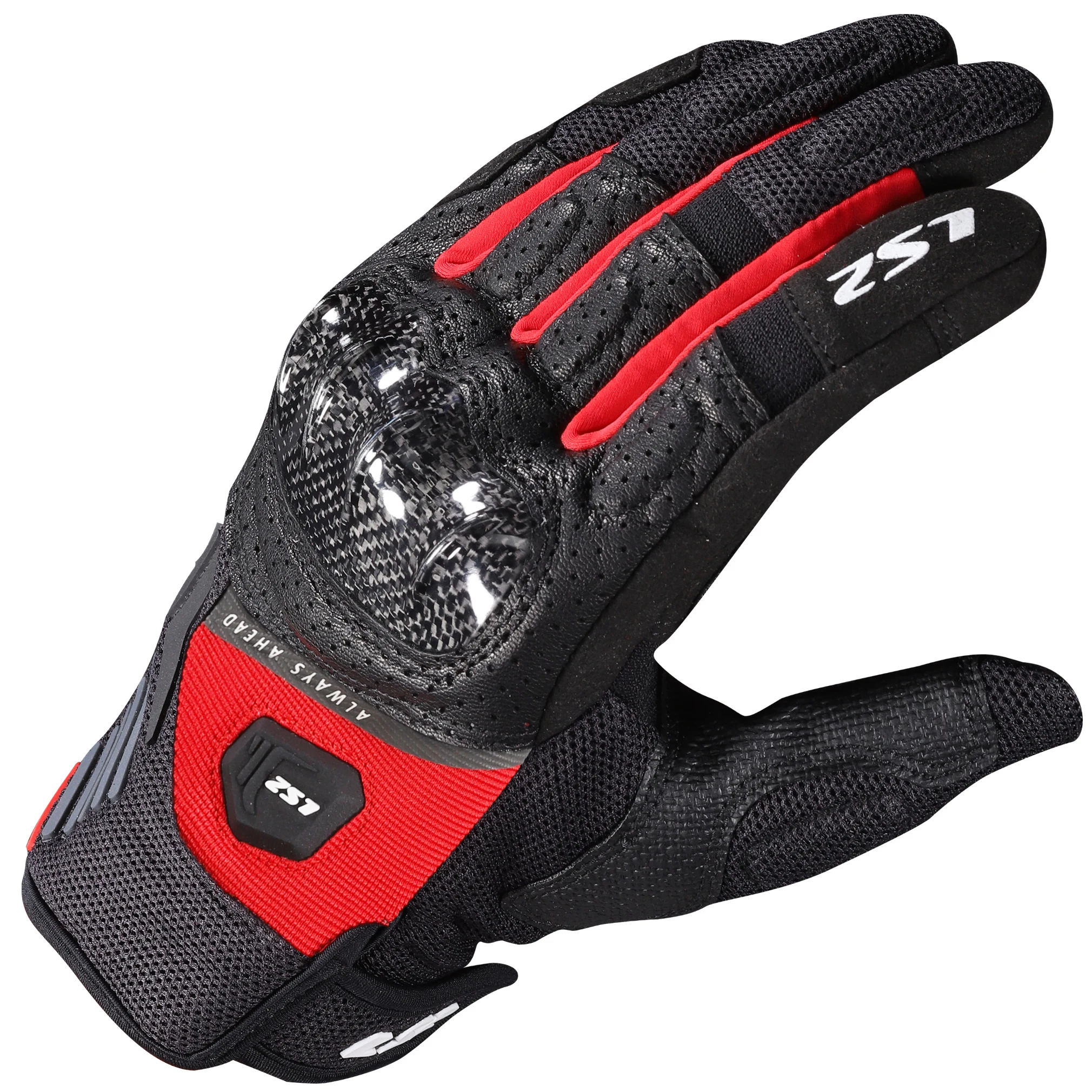 LS2 LS2 Atom Gloves - Black / Red