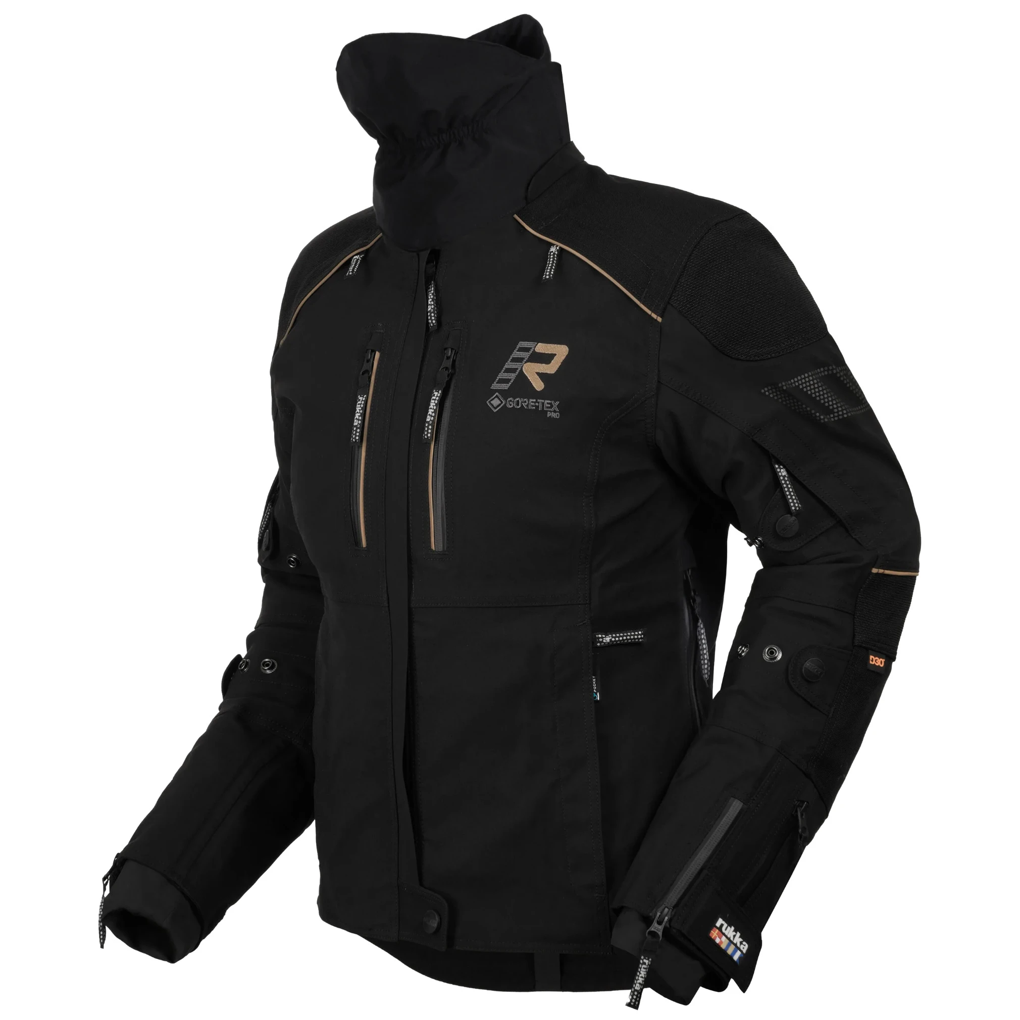 Rukka Rukka Ladies Nivala 2.0 Gore-Tex Textile Jacket - Black / Gold