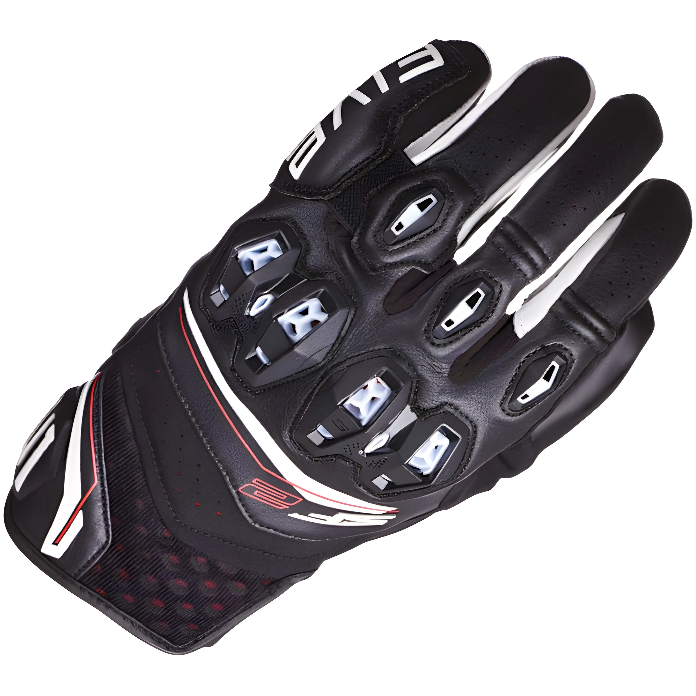 Five Five SF2 Evo Gloves - Black / White / Fluo Red