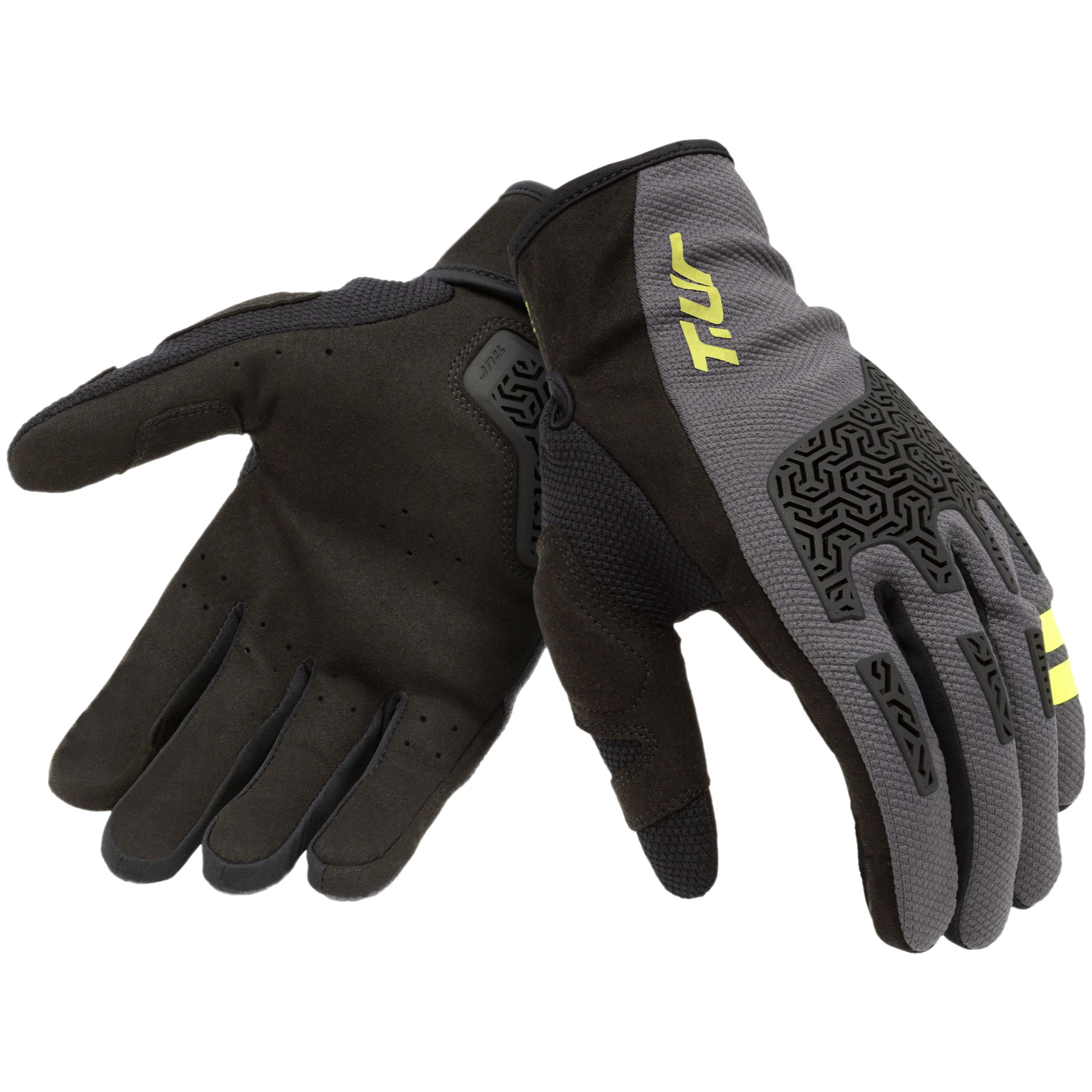 T.ur T.ur G-Light Textile Gloves - Anthracite / Fluo Yellow
