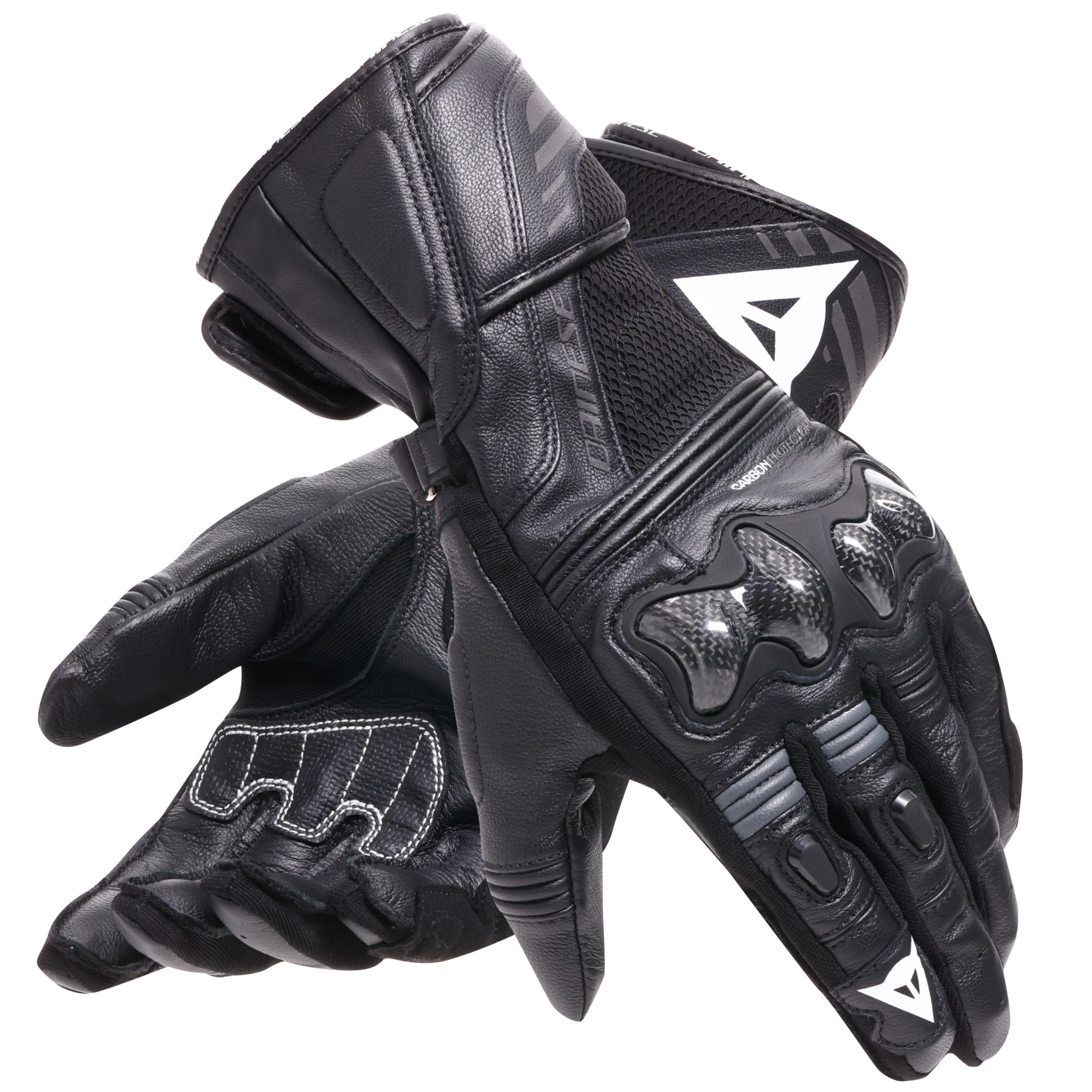 Dainese Dainese Reacto Carbon Long Leather Gloves - Black / Anthracite