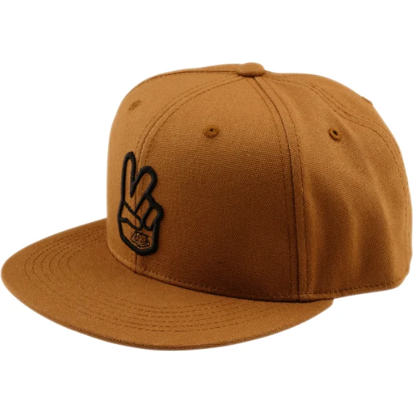 Troy Lee Designs Troy Lee Designs Flat Bill Snapback Cap - Peace Sienna