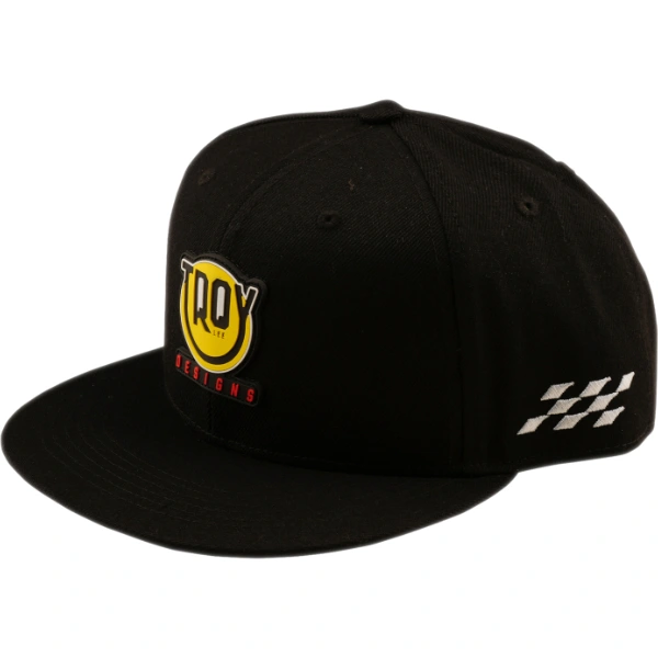 Troy Lee Designs Troy Lee Designs Flat Bill Snapback Cap - Happy Dayz Black
