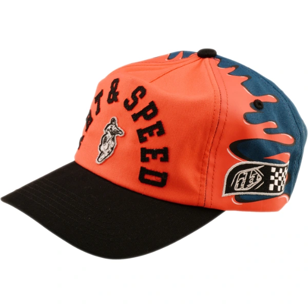 Troy Lee Designs Troy Lee Designs Unstructured Snapback Cap - Finish Line Coral / Blue