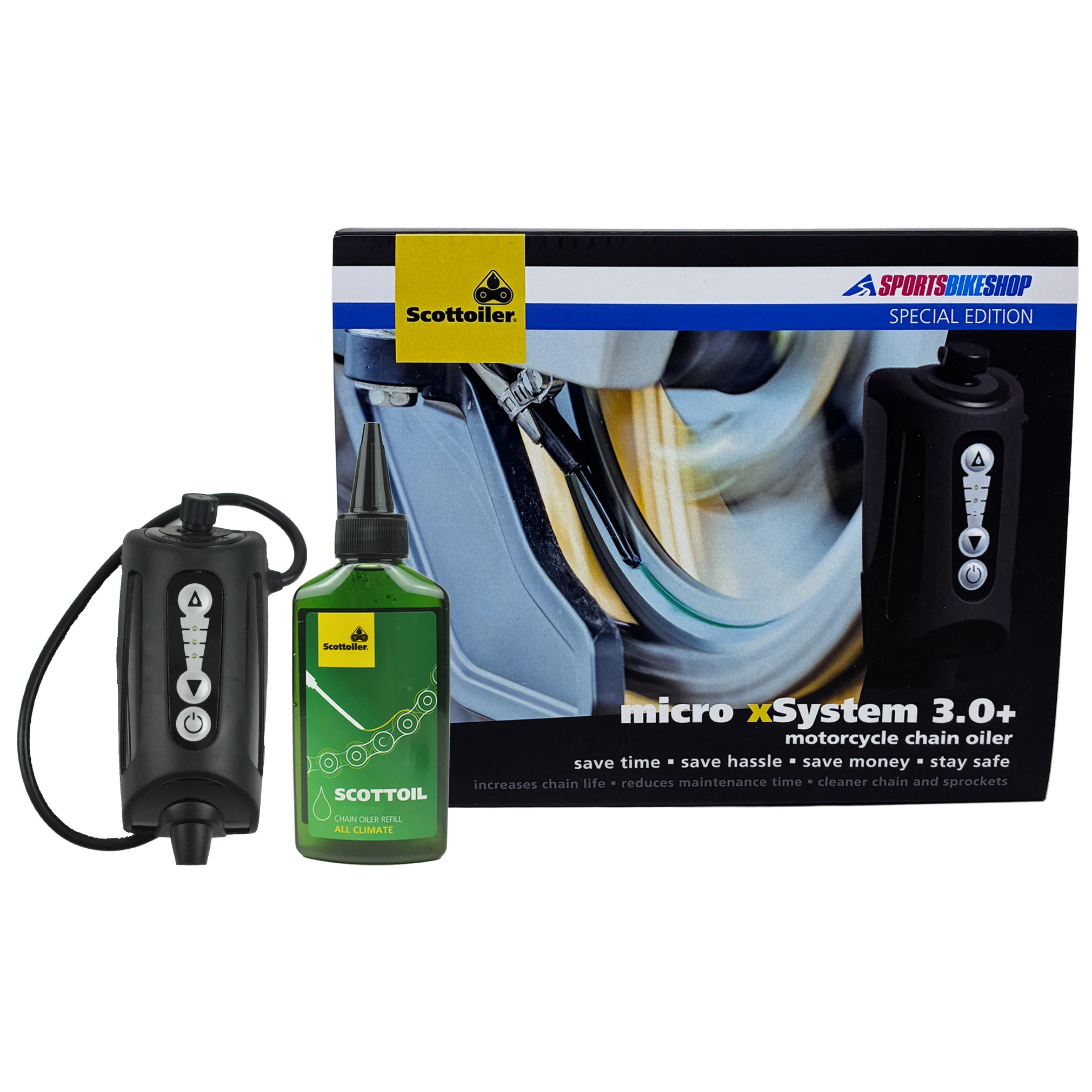 Scottoiler Scottoiler Essentials Micro xSystem 3.0+ - Sportsbikeshop Special Edition