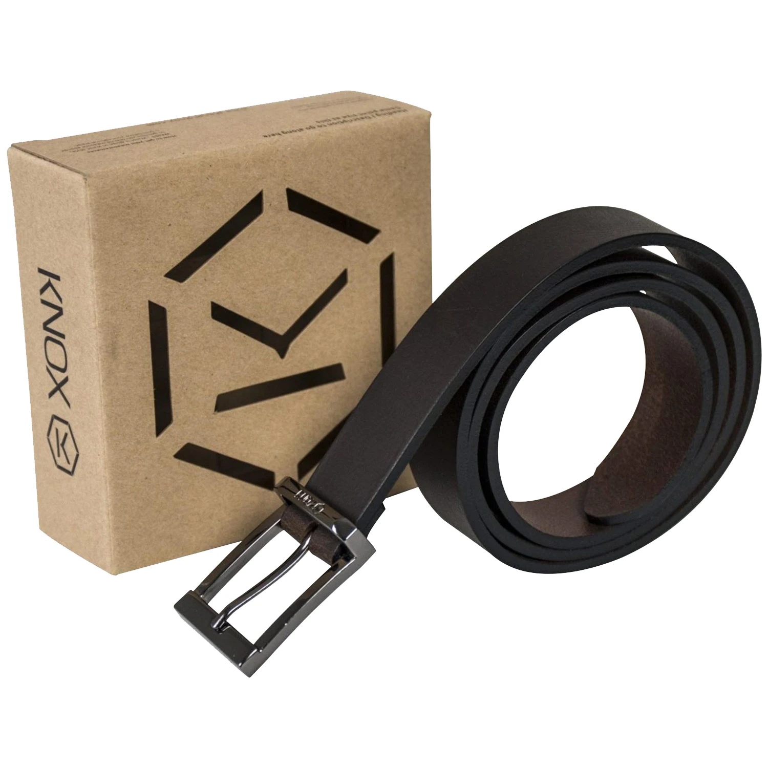 Knox Knox Mens Leather Belt - Brown