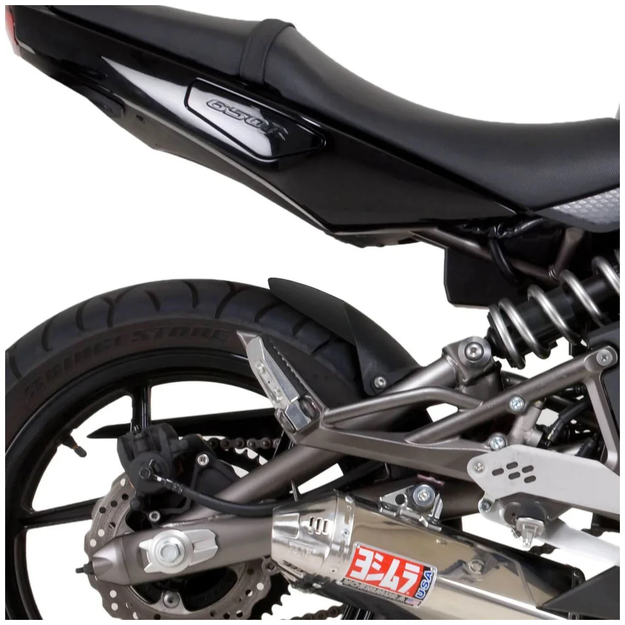 Pyramid Pyramid Hugger Extension Matte Black - Kawasaki ER-6N / F