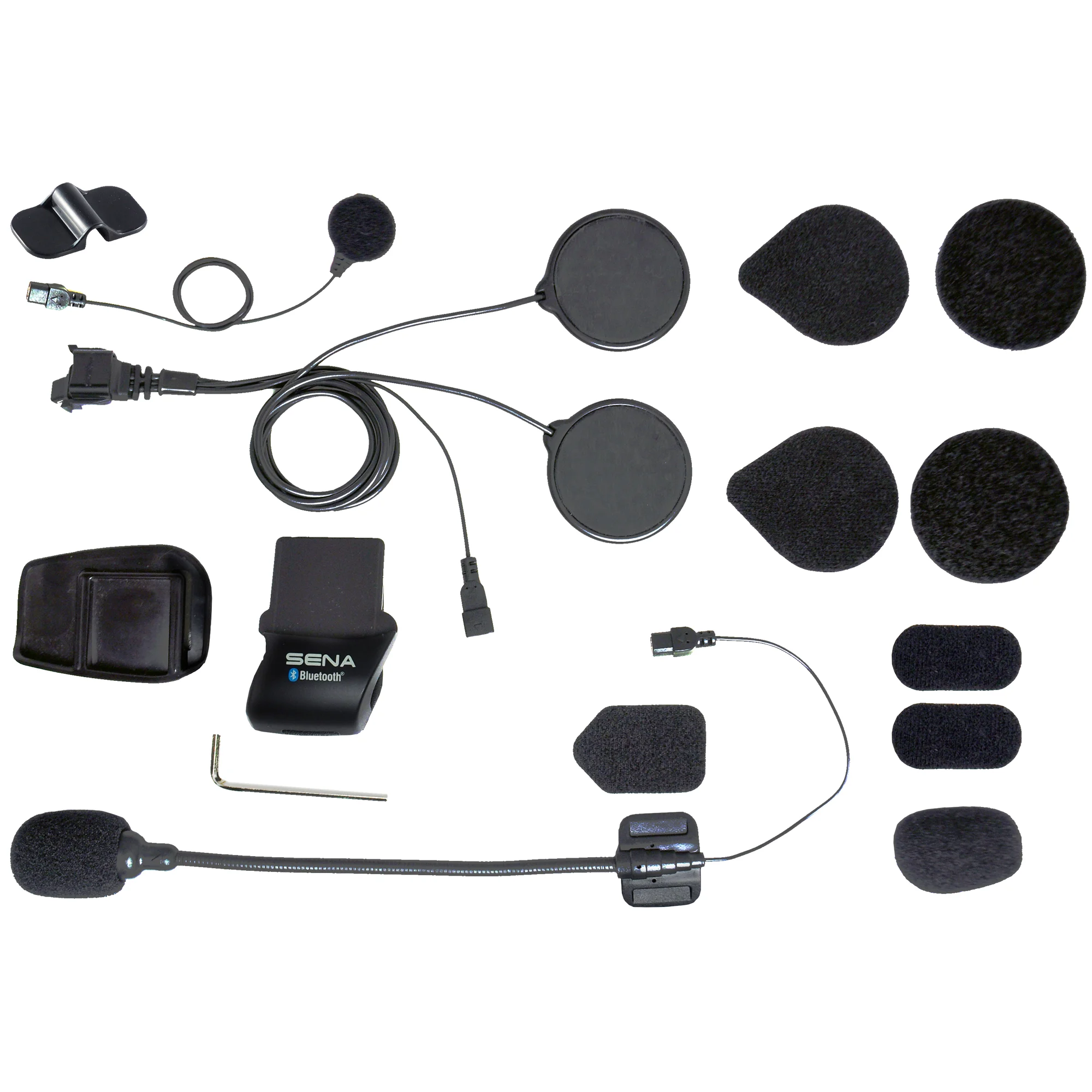 SENA SENA SMH5 Helmet Clamp Full Kit - Boom Mic and Wired Mic