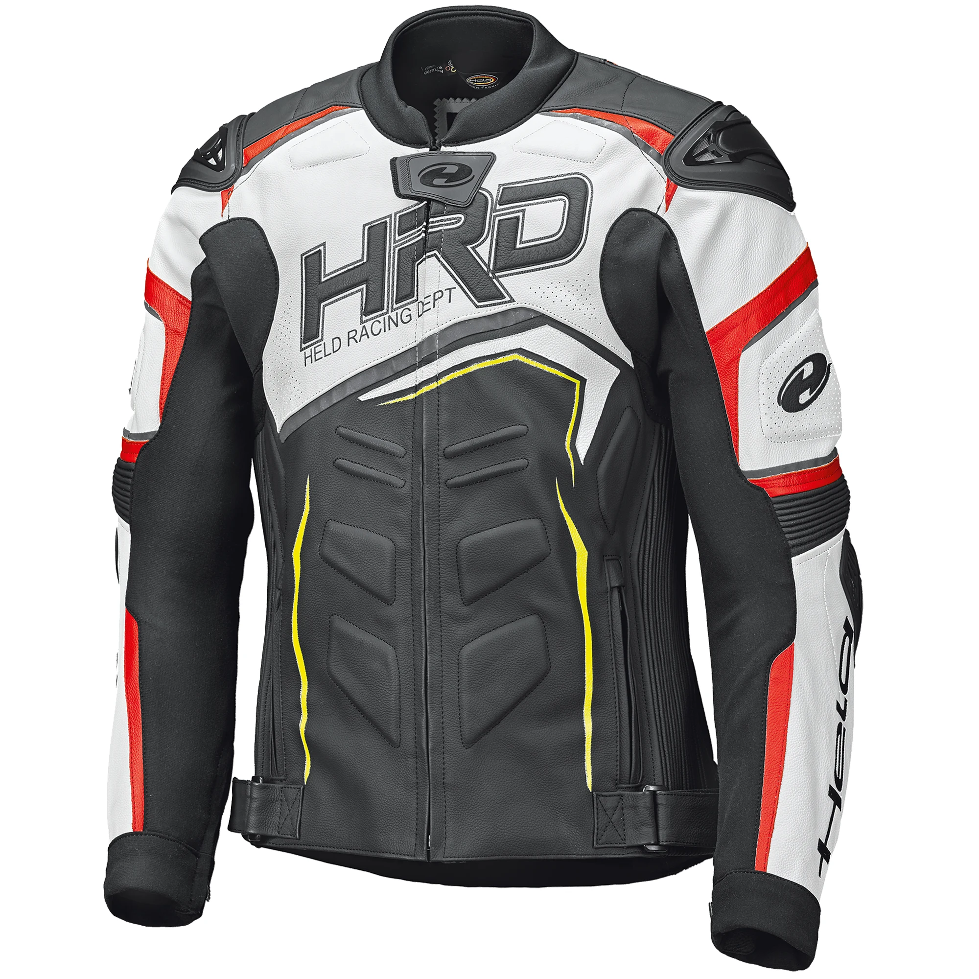 Held Held Safer 2 Leather Jacket - Black / White / Red