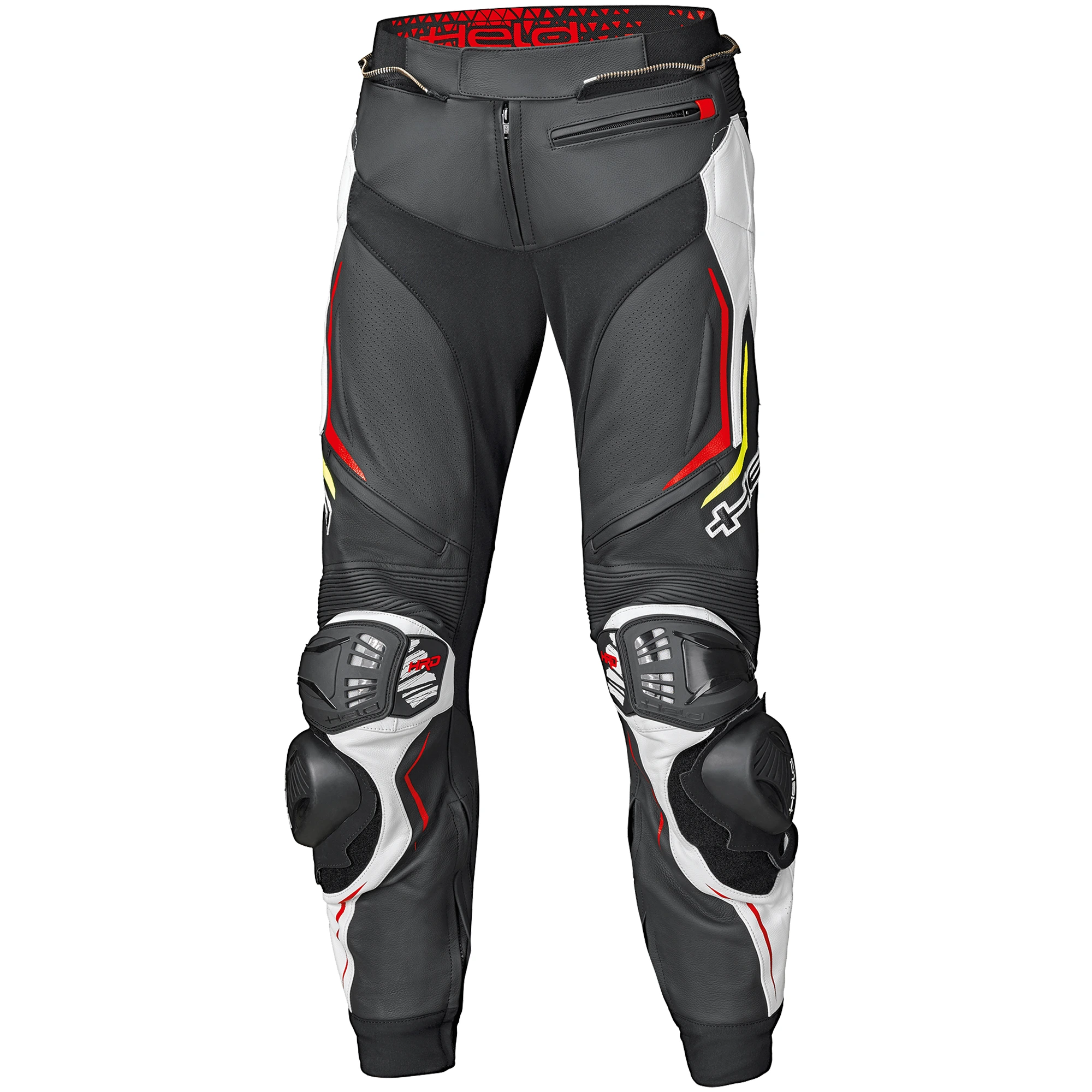 Held Held Grind 2 Leather Trousers - Black / White / Red