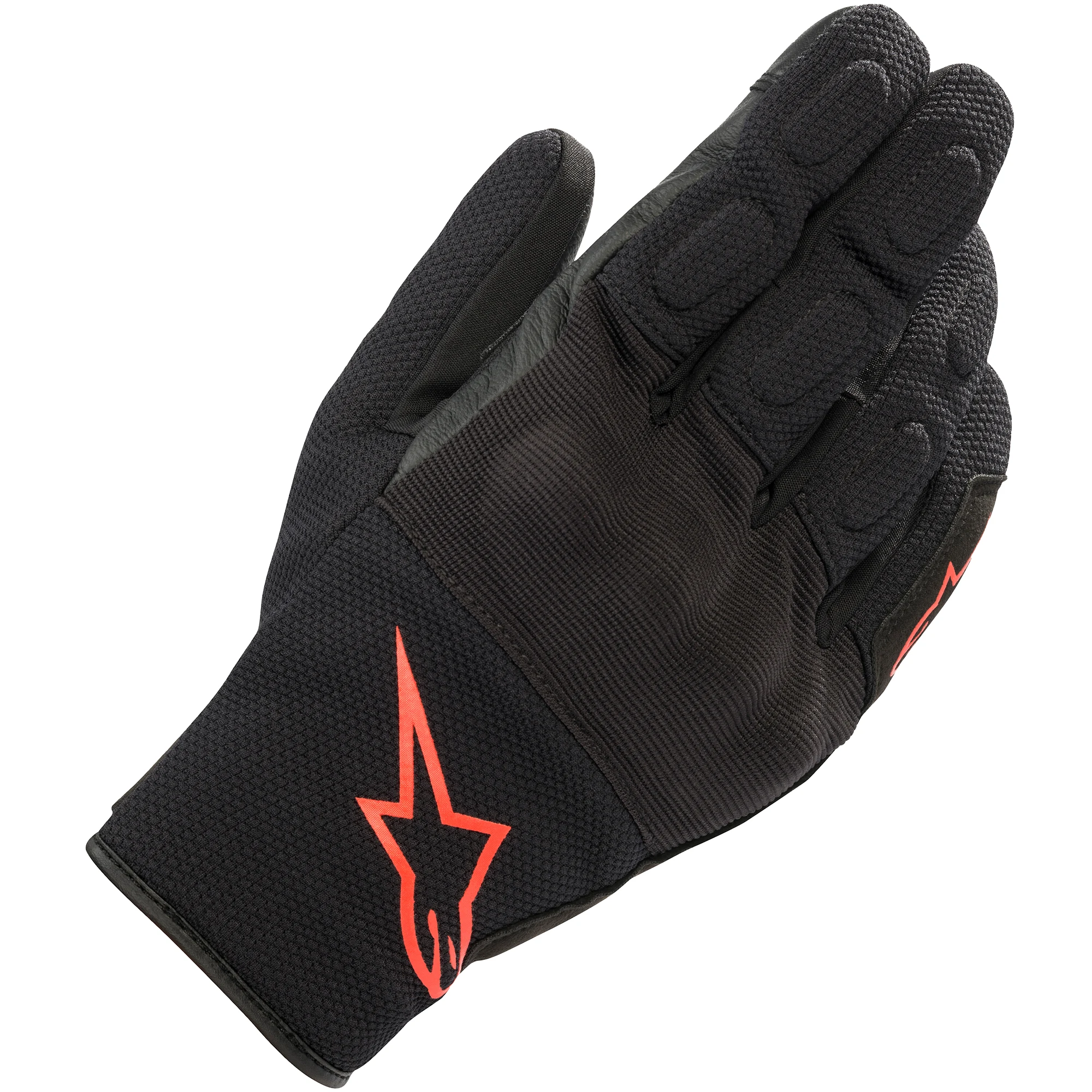 Alpinestars Alpinestars S Max Drystar Mixed Gloves - Black / Red Fluo
