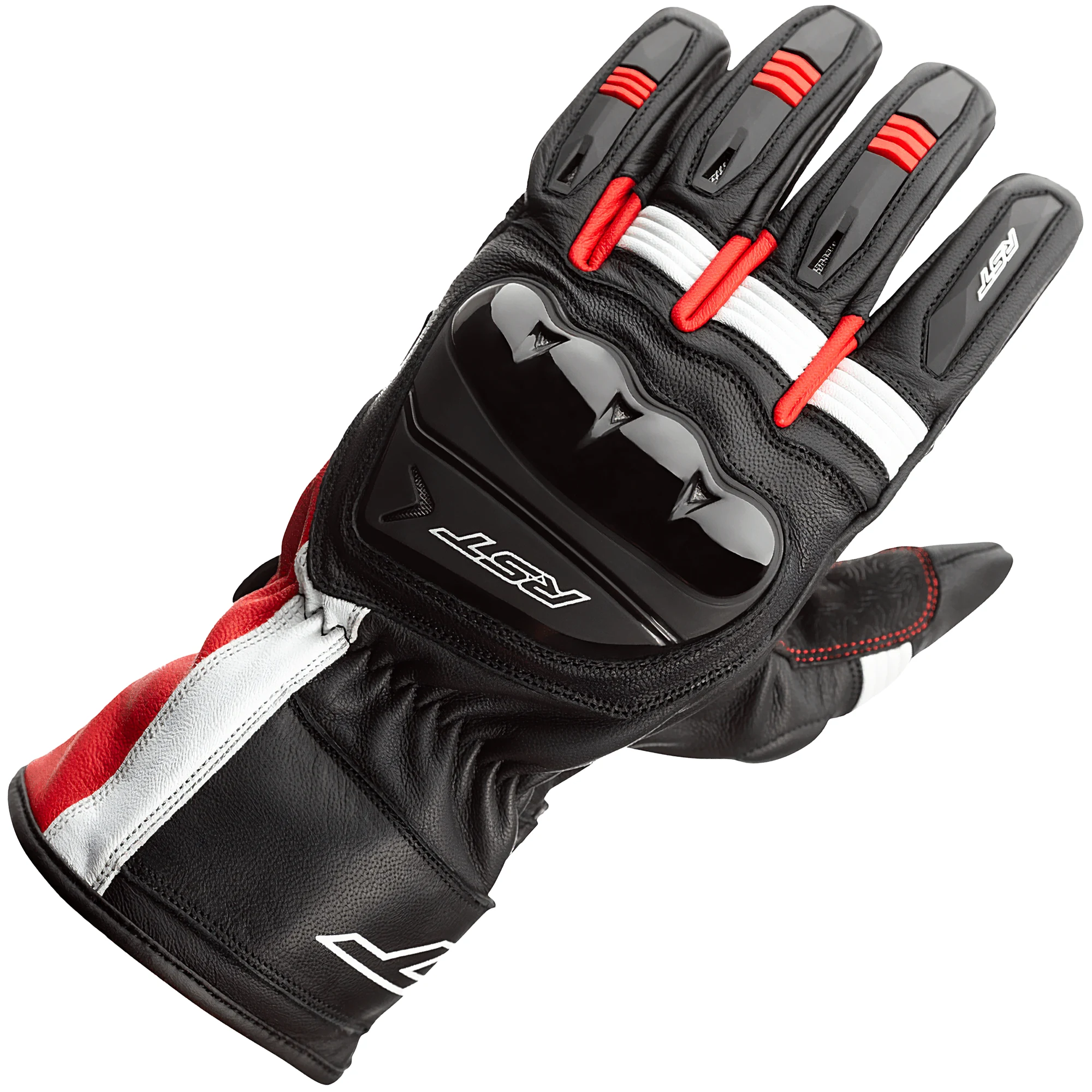RST RST Pilot CE Leather Gloves - Black / Red / White