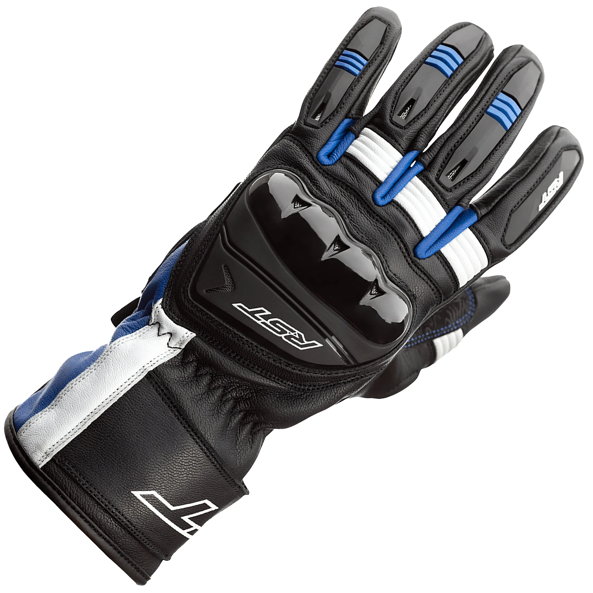 RST RST Pilot CE Leather Gloves - Black / Blue / White