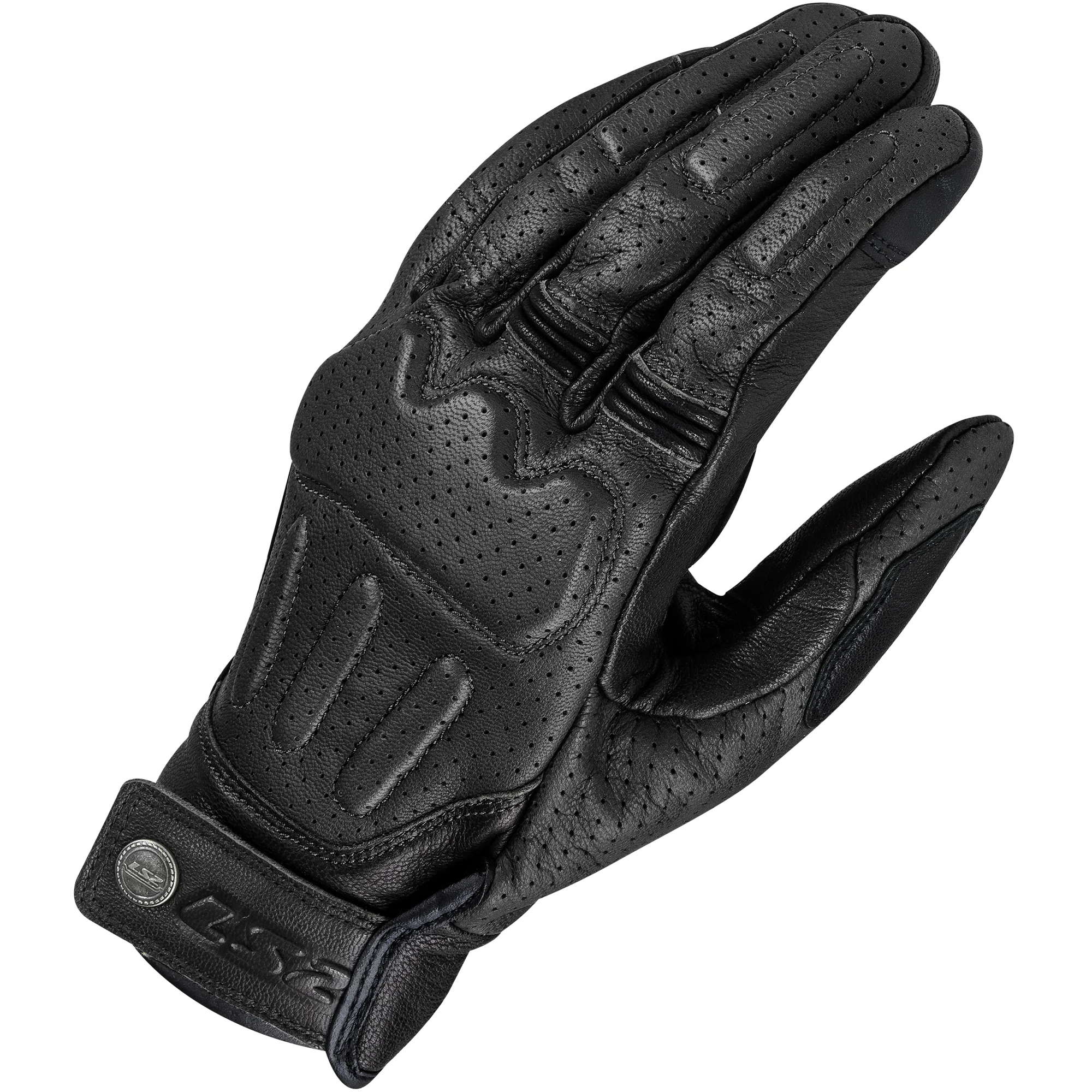 LS2 LS2 Rust Leather Gloves - Black