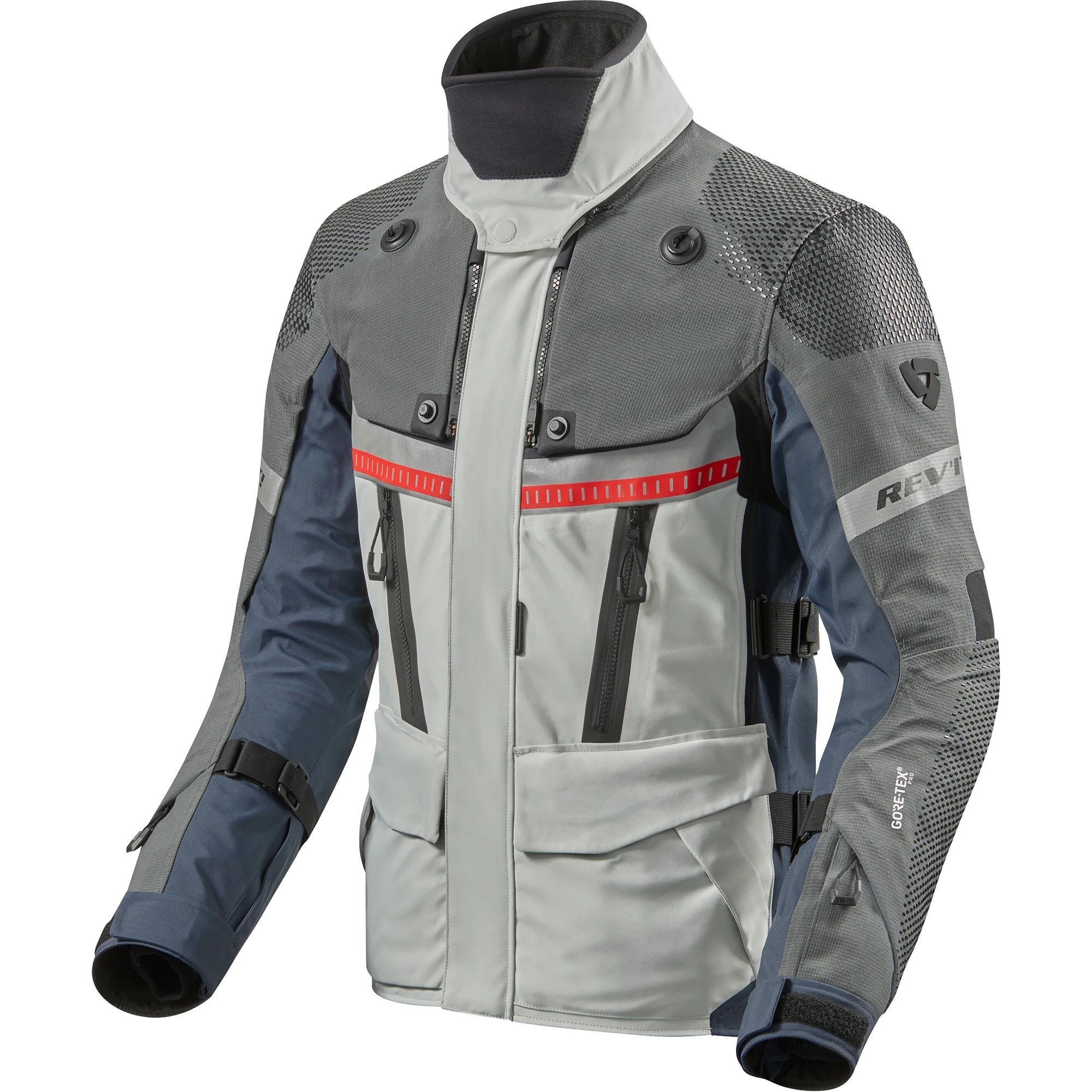 Rev'it Rev'it Dominator 3 Gore-Tex Textile Jacket - Silver / Blue