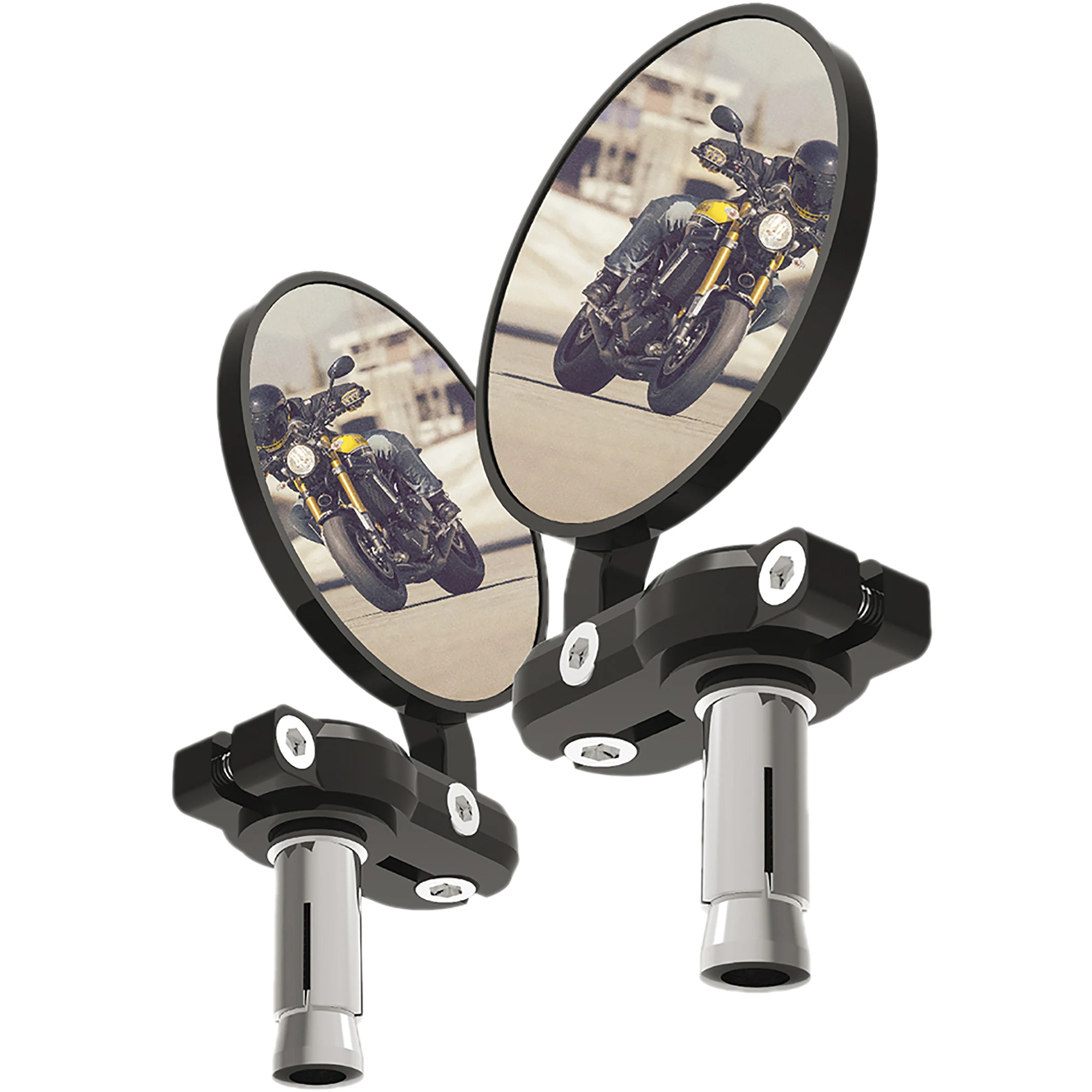 Oxford Oxford Bar End Mirrors - Black